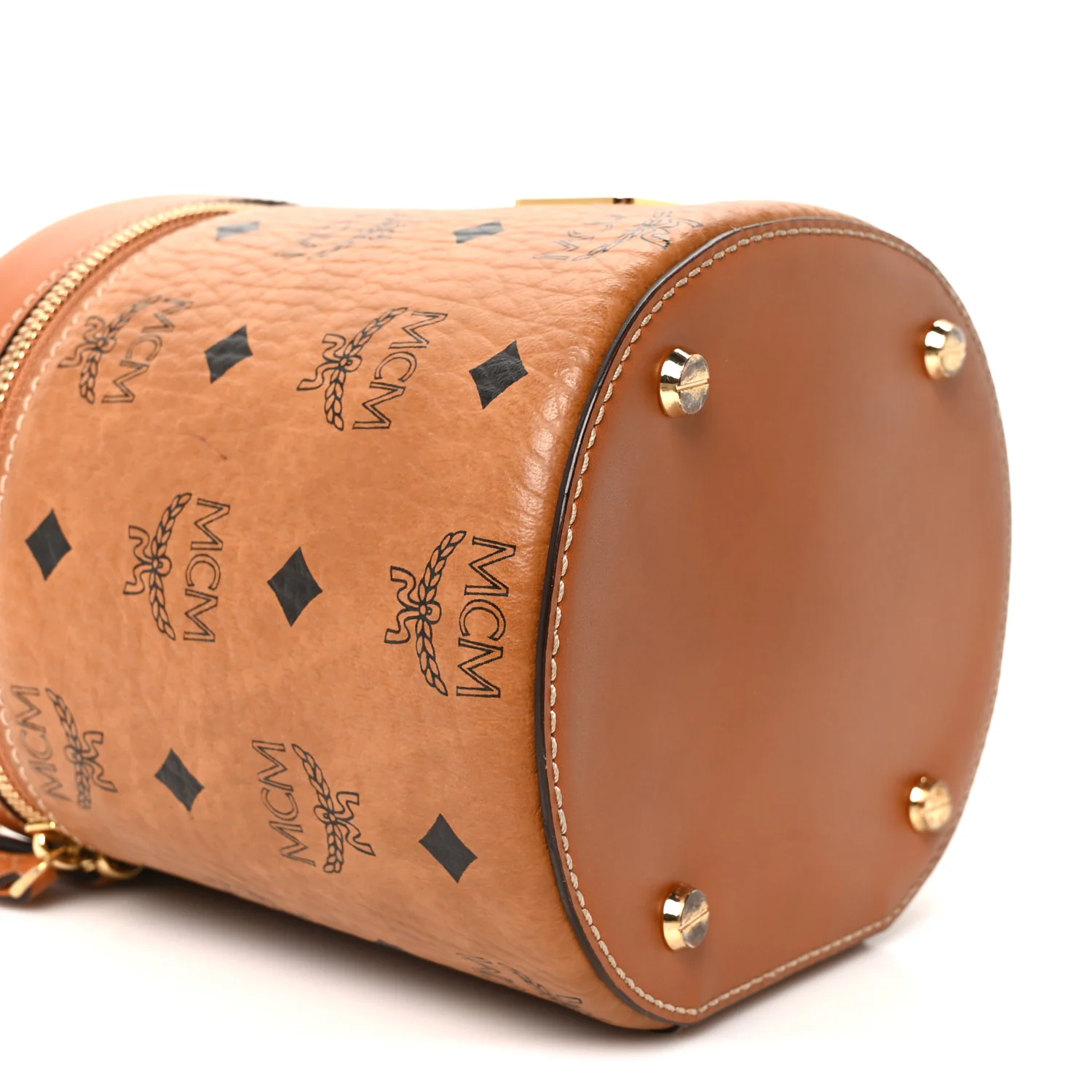 Visetos Small Cylinder Crossbody Bag Cognac - Image 9