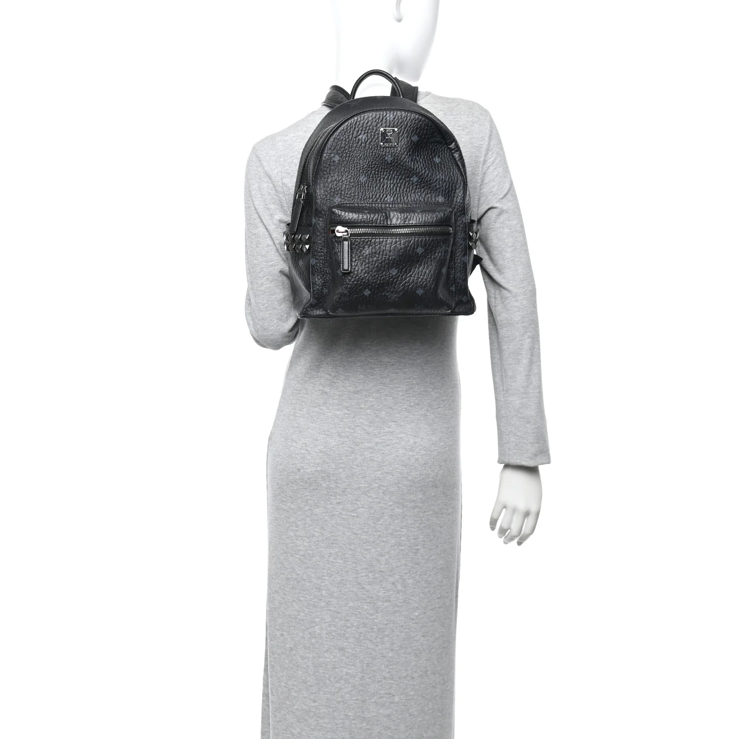 Visetos Small Side Stud Stark Backpack Black - Image 2