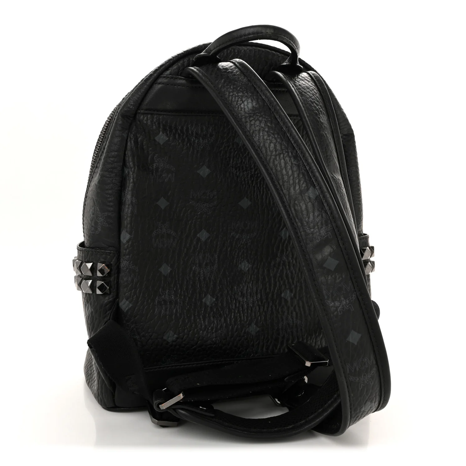 Visetos Small Side Stud Stark Backpack Black - Image 3