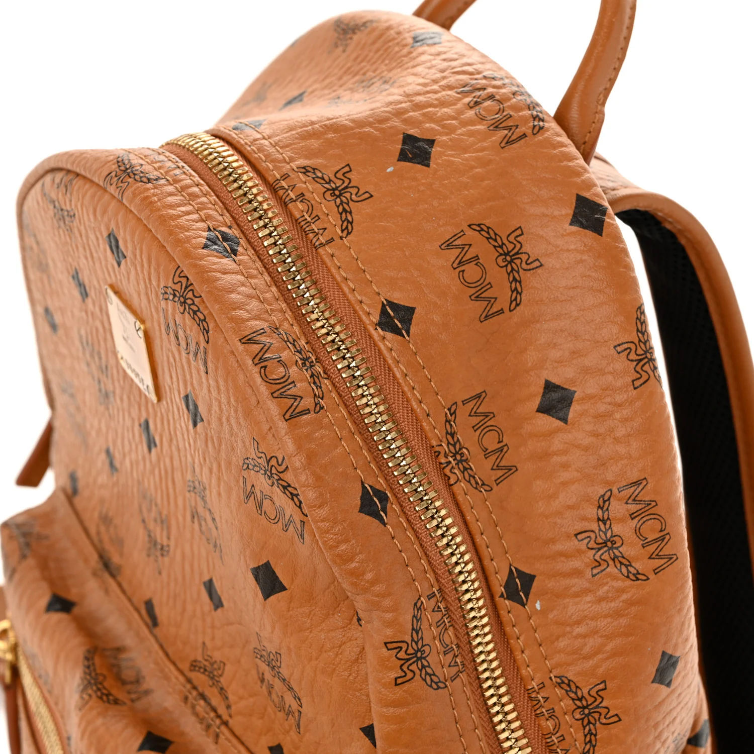 Visetos Small Side Stud Stark Backpack Cognac - Image 11