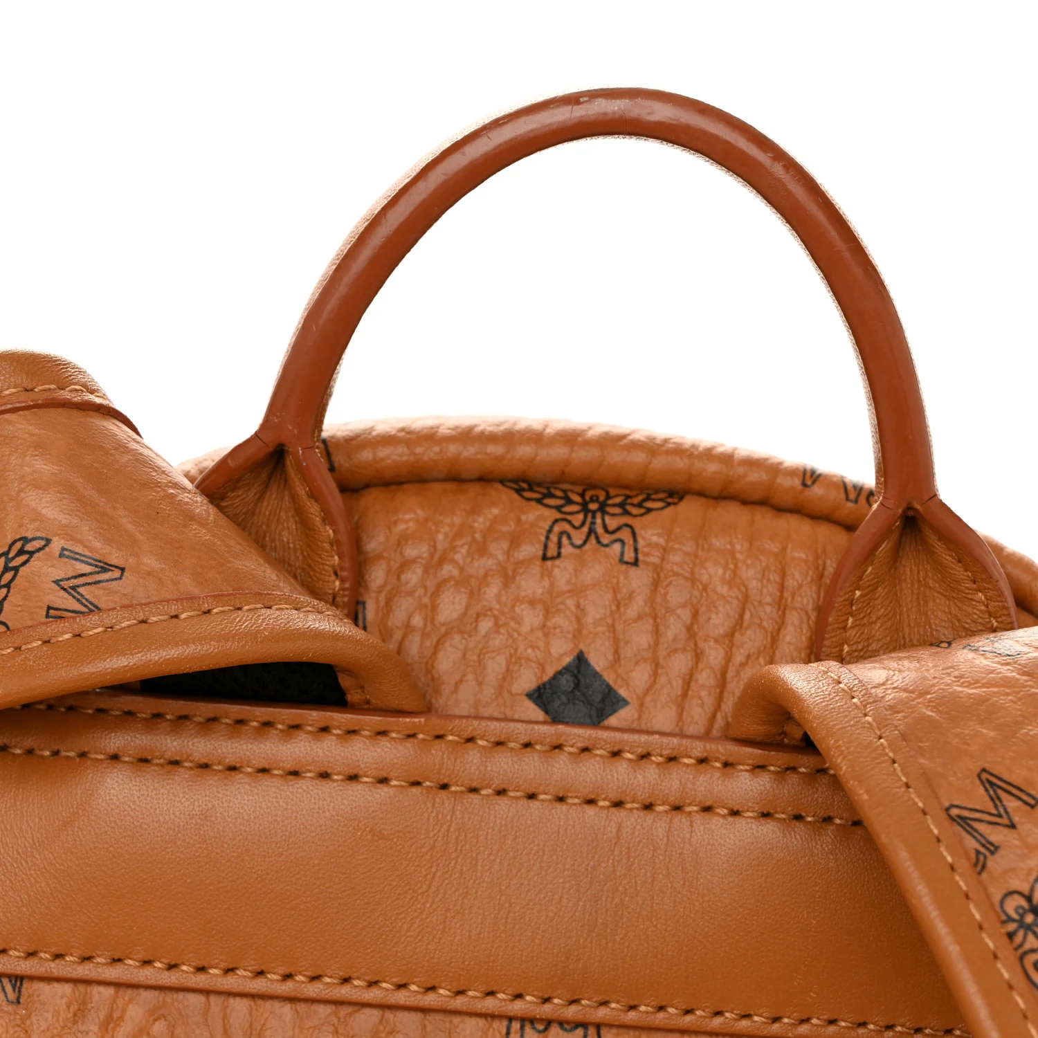 Visetos Small Side Stud Stark Backpack Cognac - Image 14