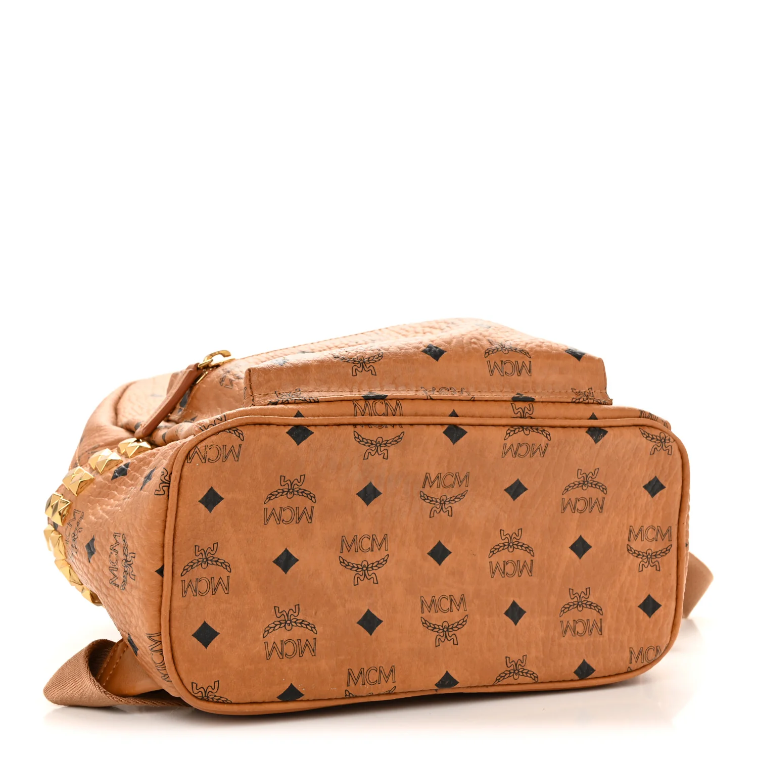 Visetos Small Side Stud Stark Backpack Cognac - Image 4