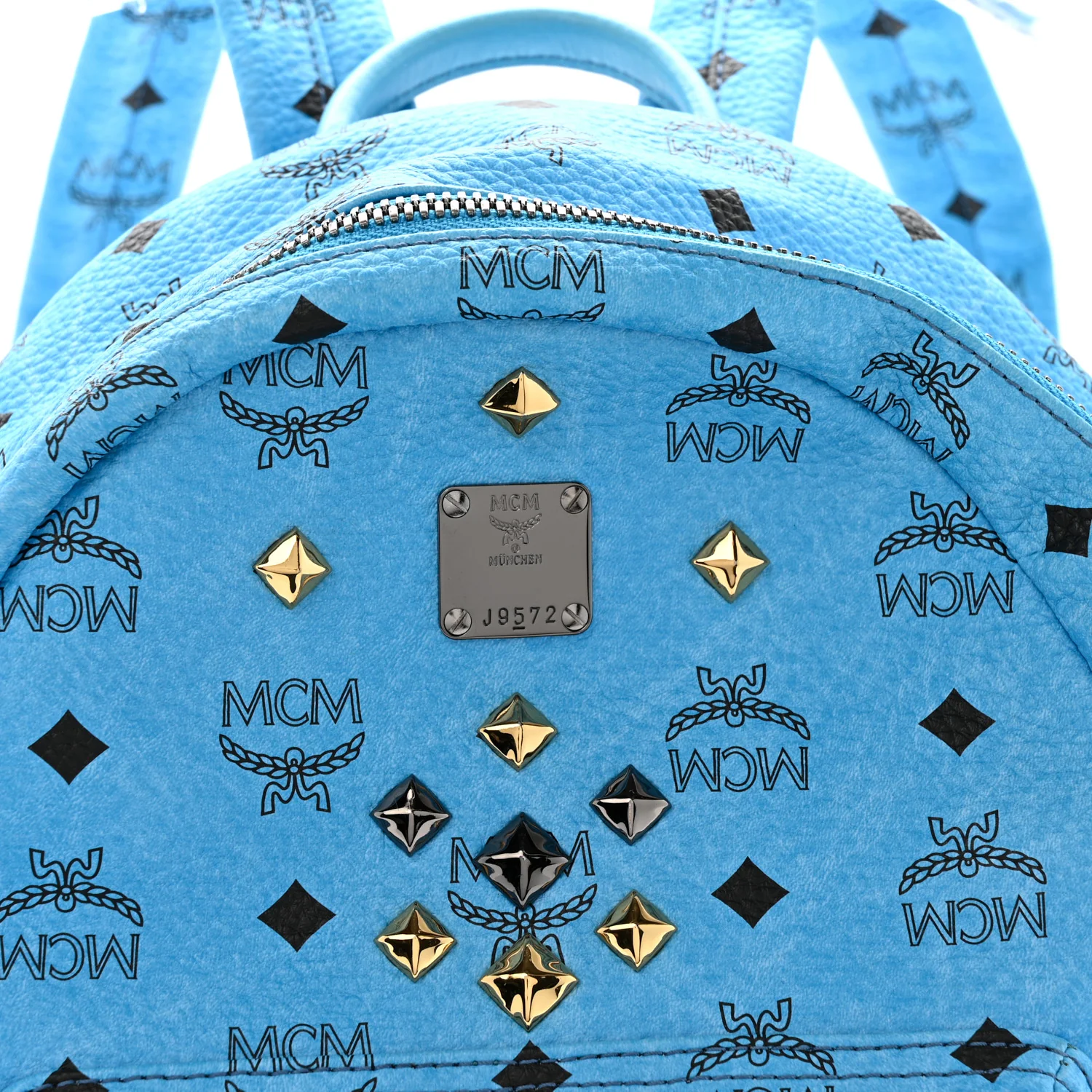 Visetos Studded Small Stark Backpack Blue - Image 8