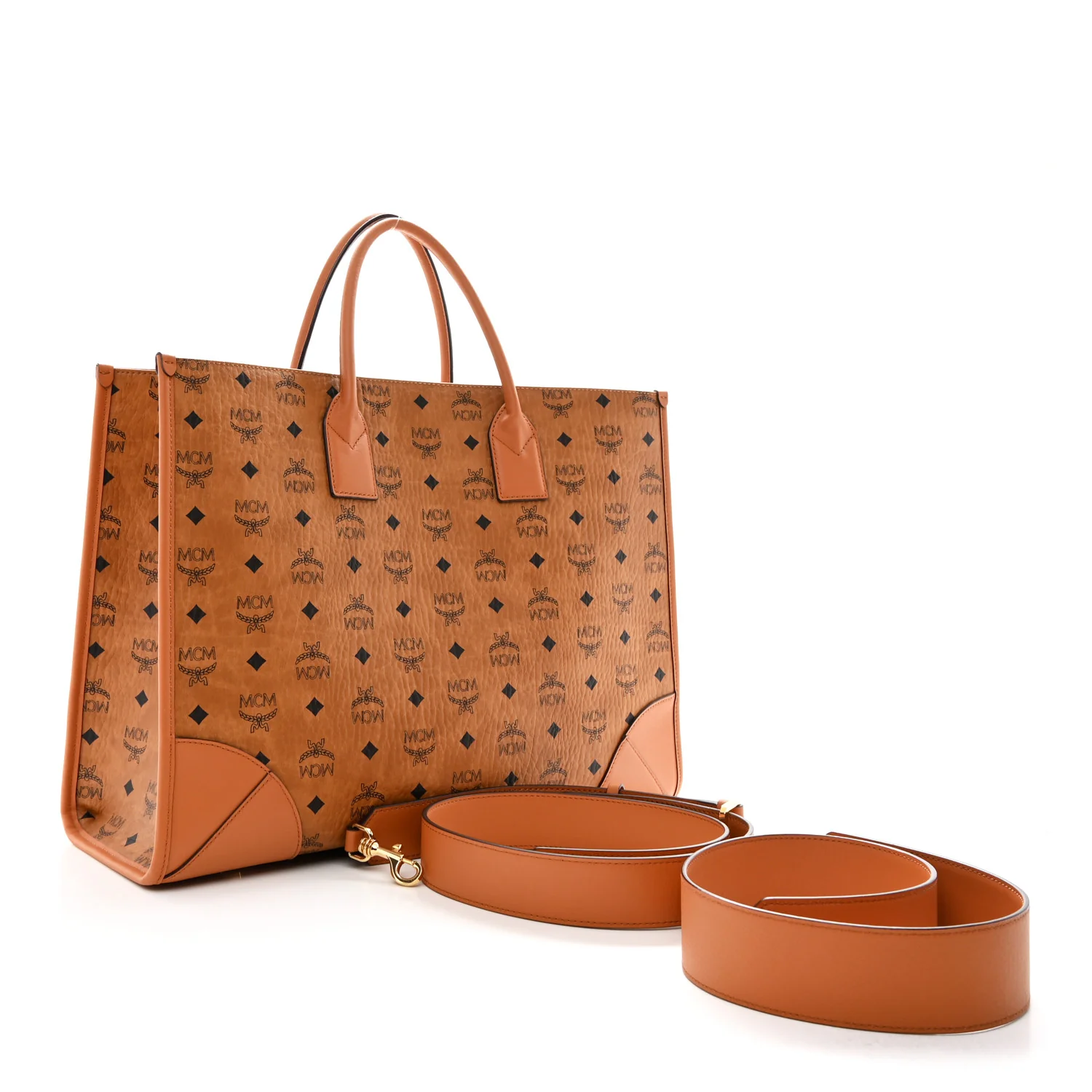 Visetos X-Large Munchen Tote Cognac - Image 4