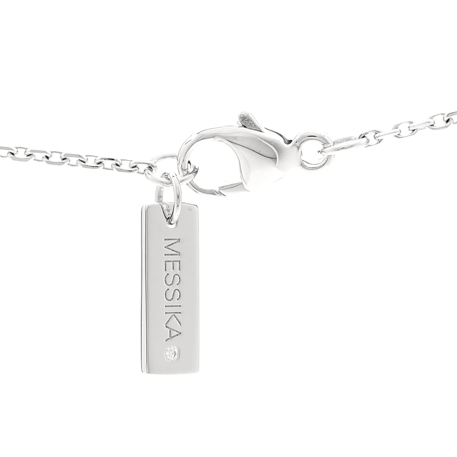18K White Gold Diamond Move Uno Pave Necklace - Image 4
