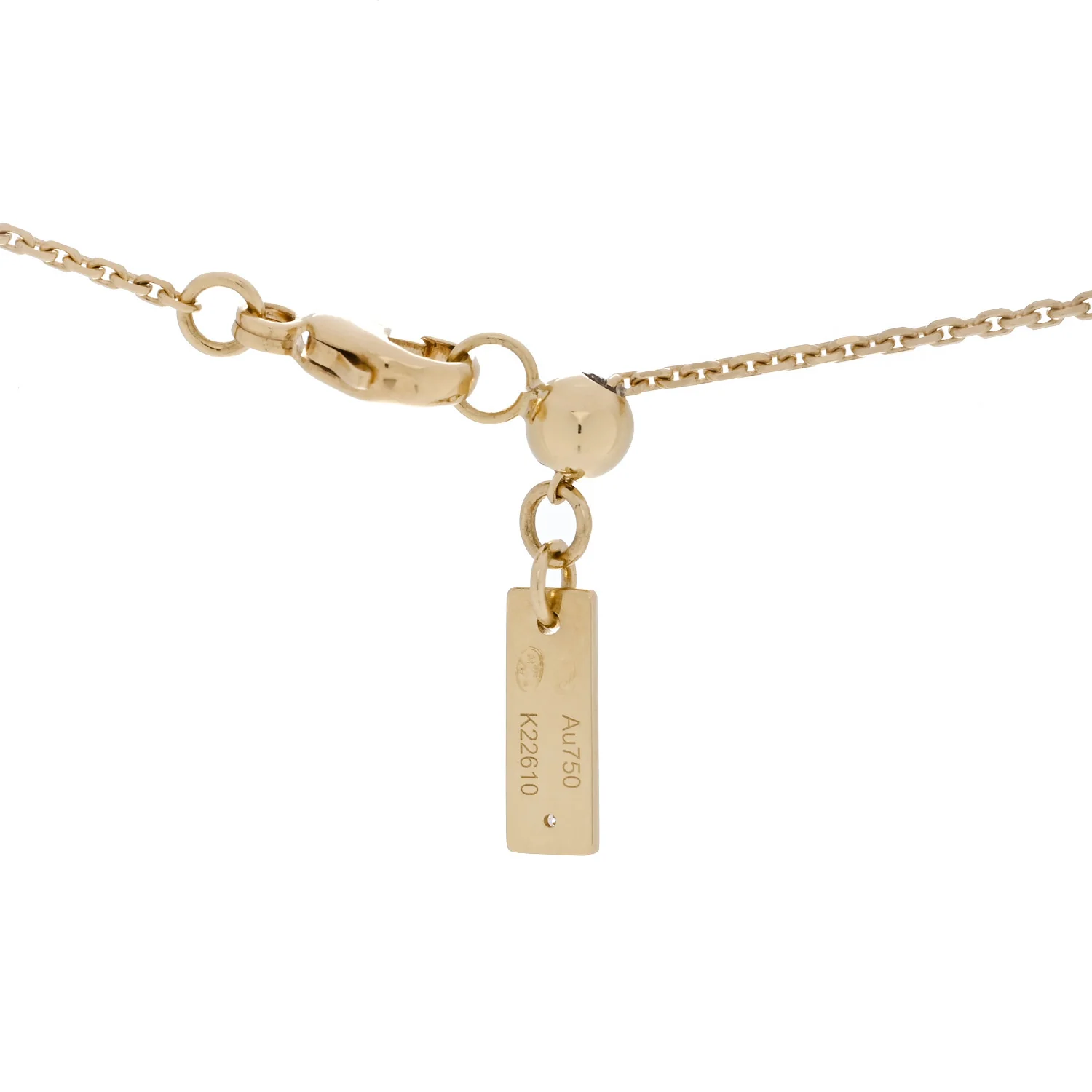 18K Yellow Gold Diamond LM Move Uno Pave Pendant Necklace - Image 5