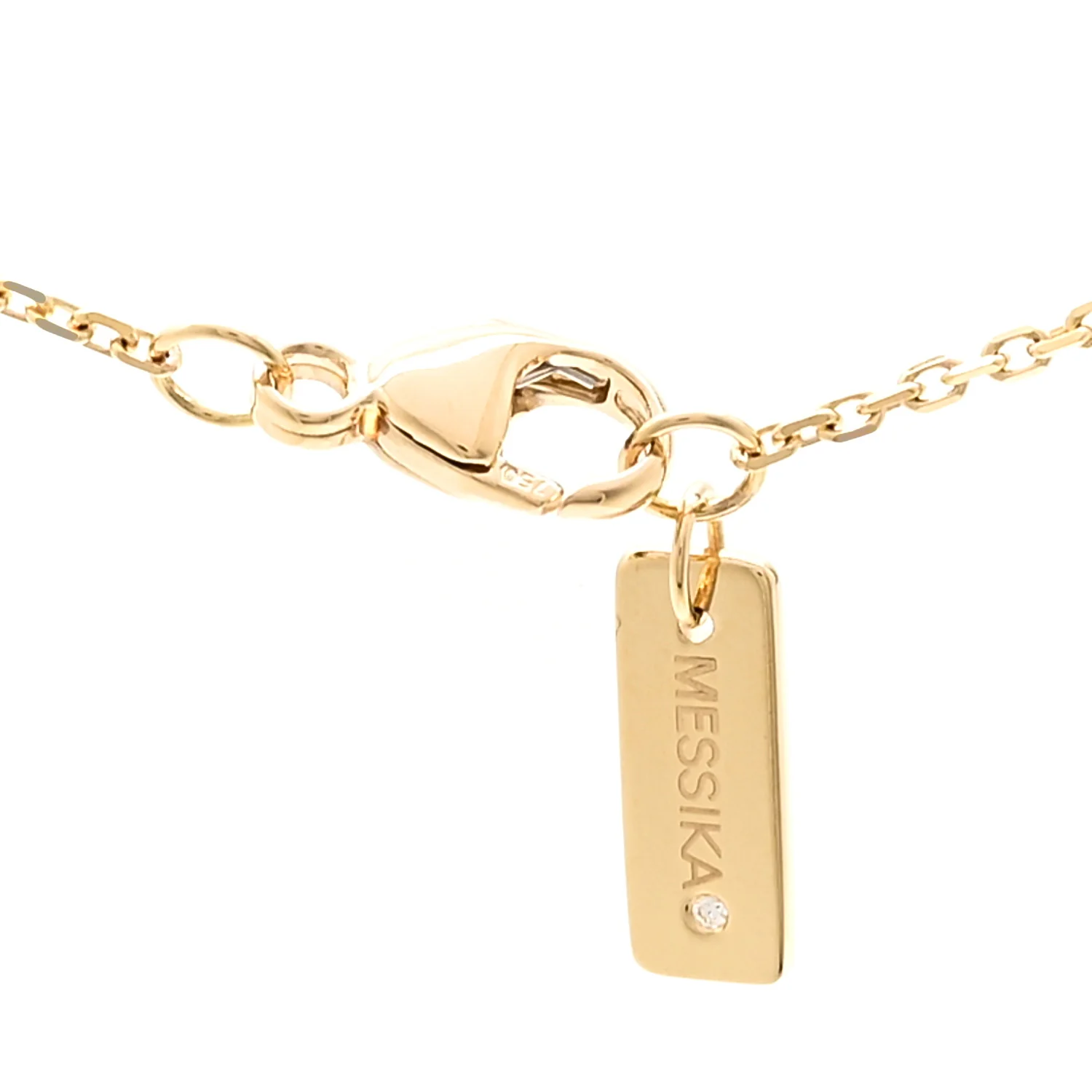 18K Yellow Gold Diamond Move Uno Pave Necklace - Image 4