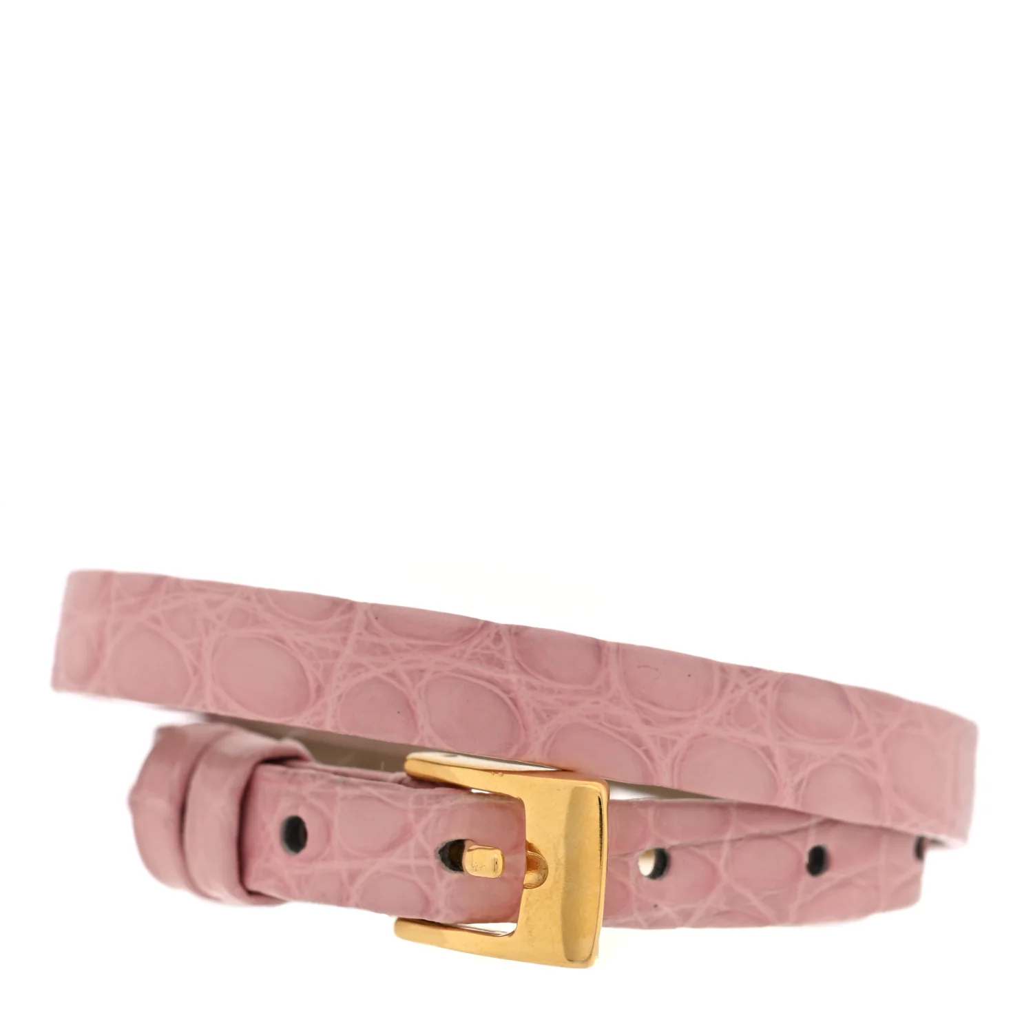!8K Yellow Gold Crocodile Diamond My Move Bracelet Light Pink - Image 2