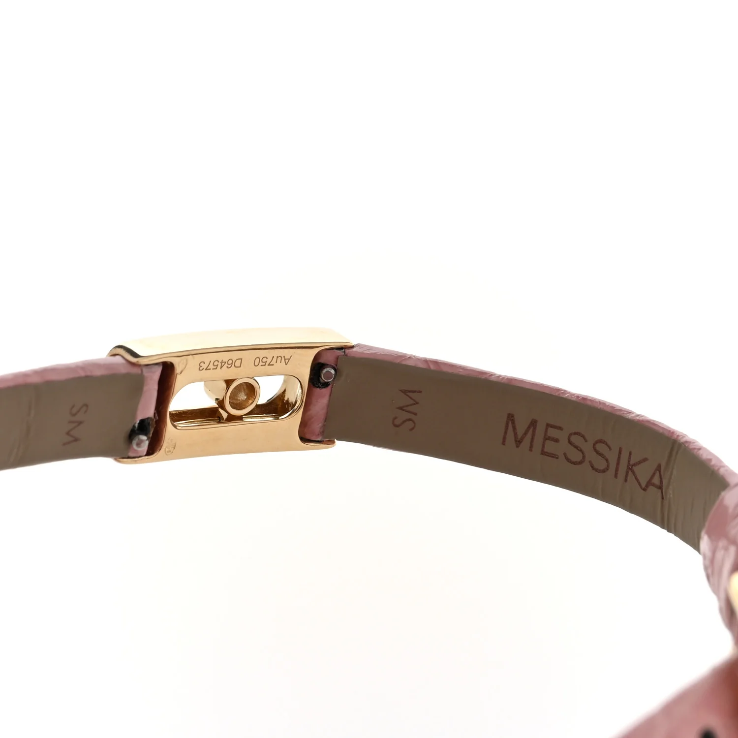 !8K Yellow Gold Crocodile Diamond My Move Bracelet Light Pink - Image 3