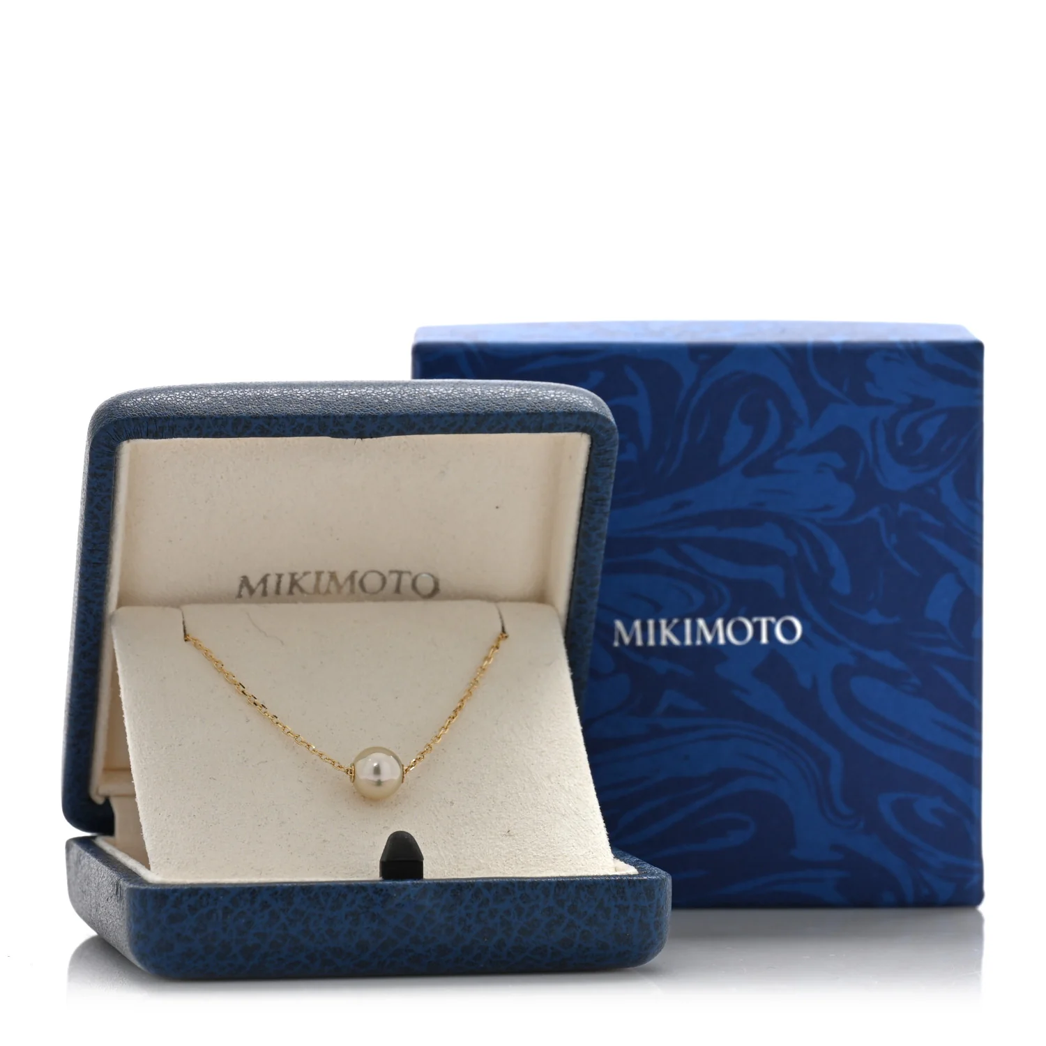 18K Yellow Gold Akoya Pearl 7-7.5mm Single Pendant Necklace - Image 5