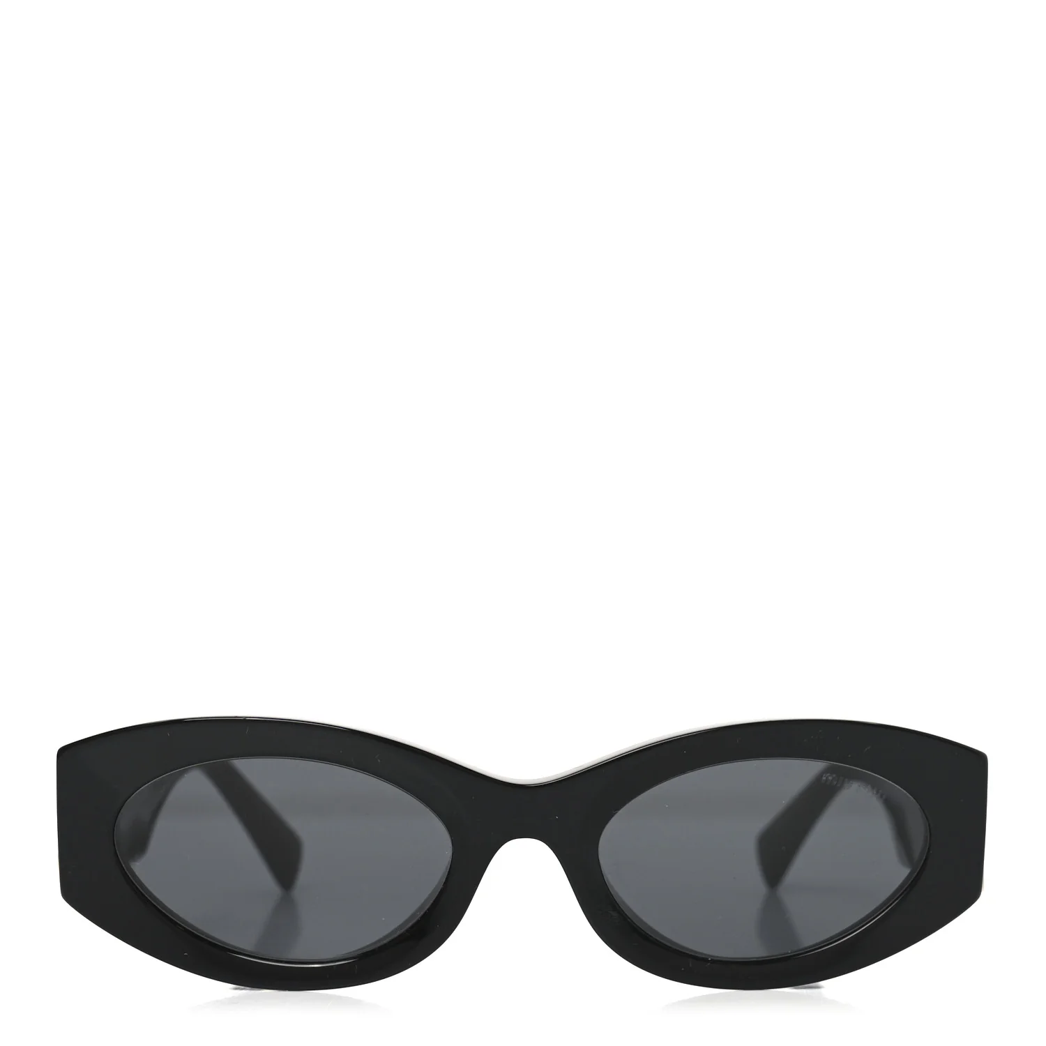 Acetate Oval Glimpse Sunglasses SMU11W Black - Image 2