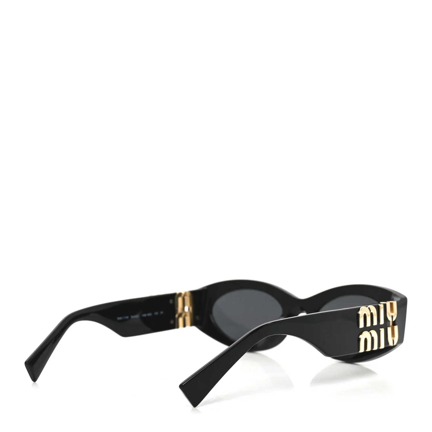 Acetate Oval Glimpse Sunglasses SMU11W Black - Image 4
