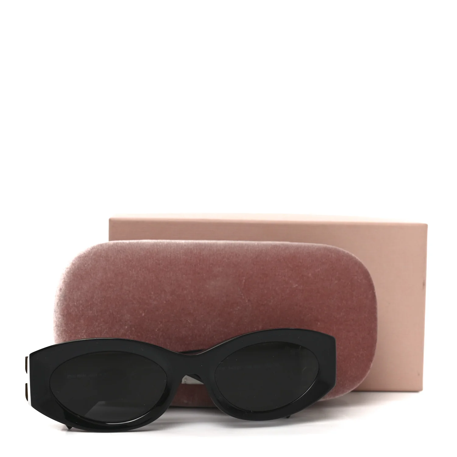 Acetate Oval Glimpse Sunglasses SMU11W Black - Image 7
