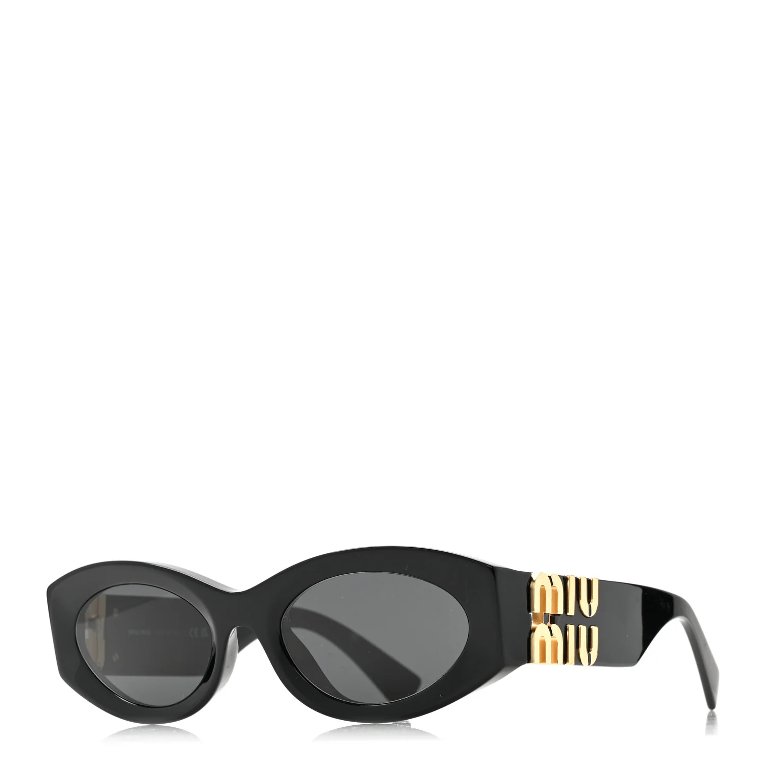 Acetate Oval Glimpse Sunglasses SMU11W Black