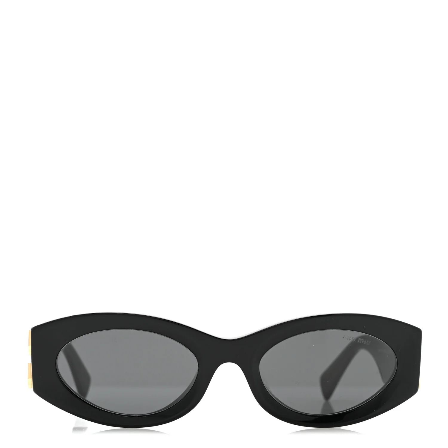 Acetate Oval Glimpse Sunglasses SMU11W Black - Image 2