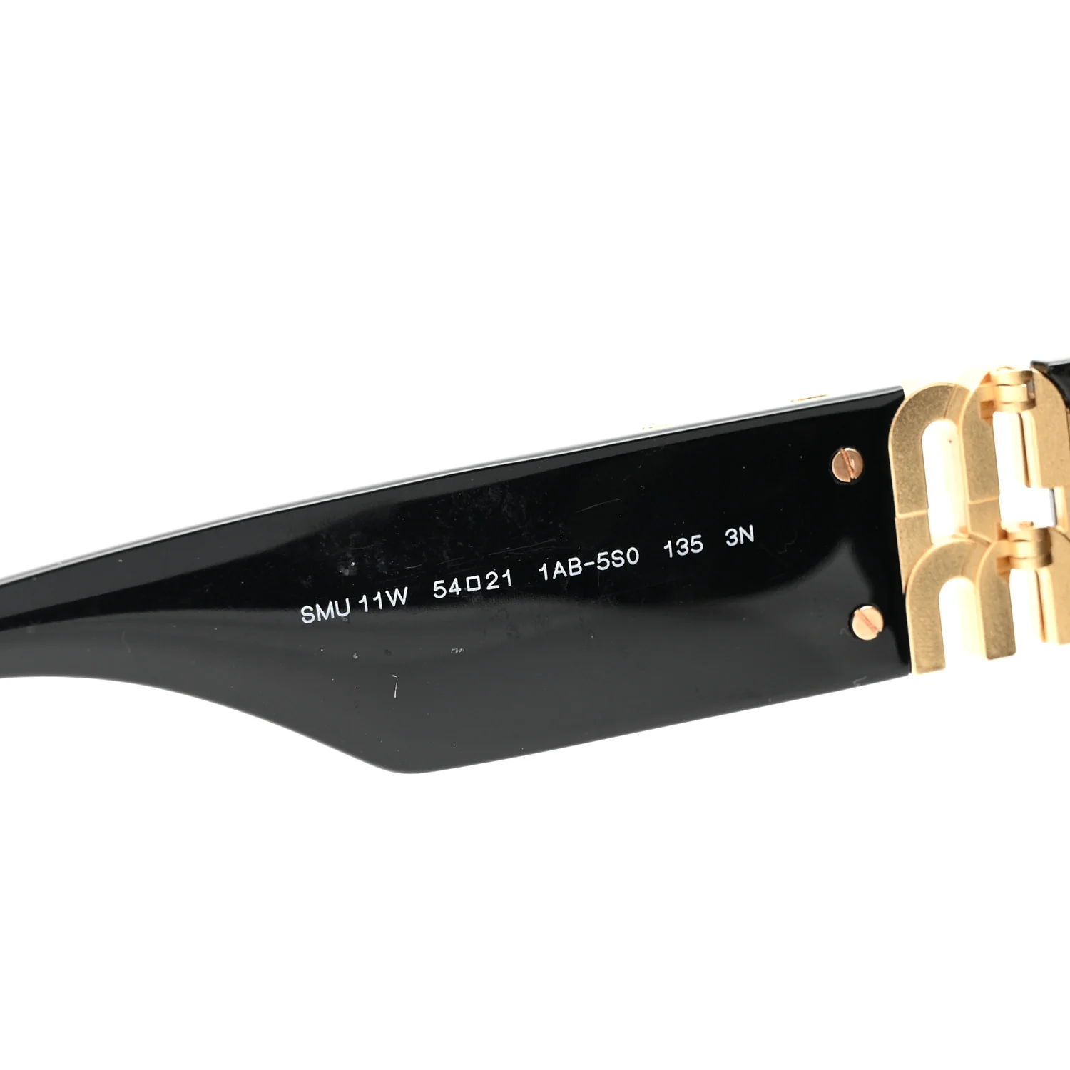 Acetate Oval Glimpse Sunglasses SMU11W Black - Image 6