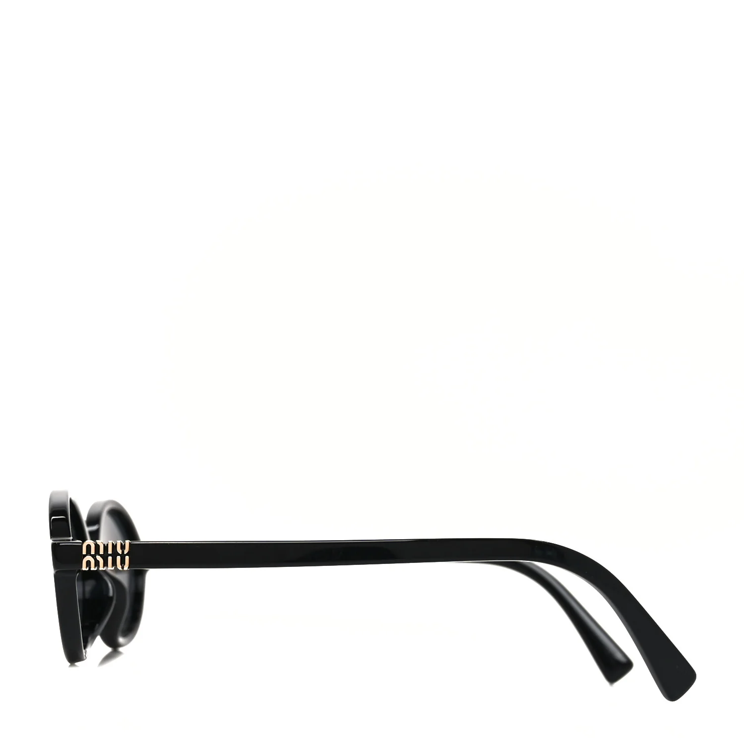 Acetate Oval Regard Sunglasses SMU04Z Black - Image 3