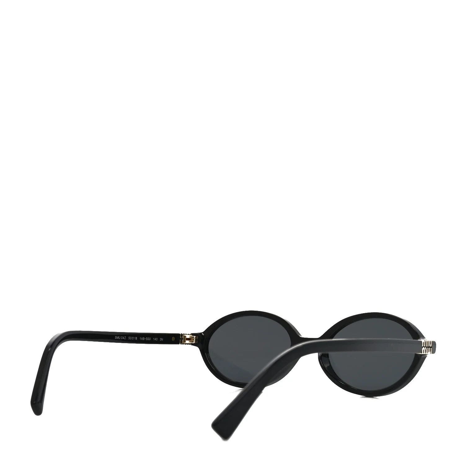 Acetate Oval Regard Sunglasses SMU04Z Black - Image 4