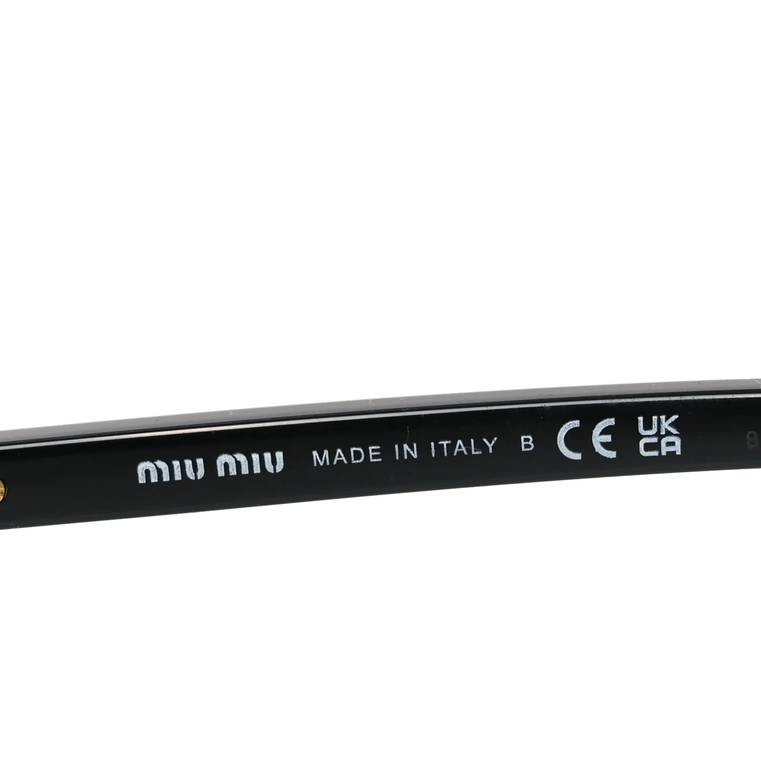 Acetate Oval Regard Sunglasses SMU04Z Black - Image 5