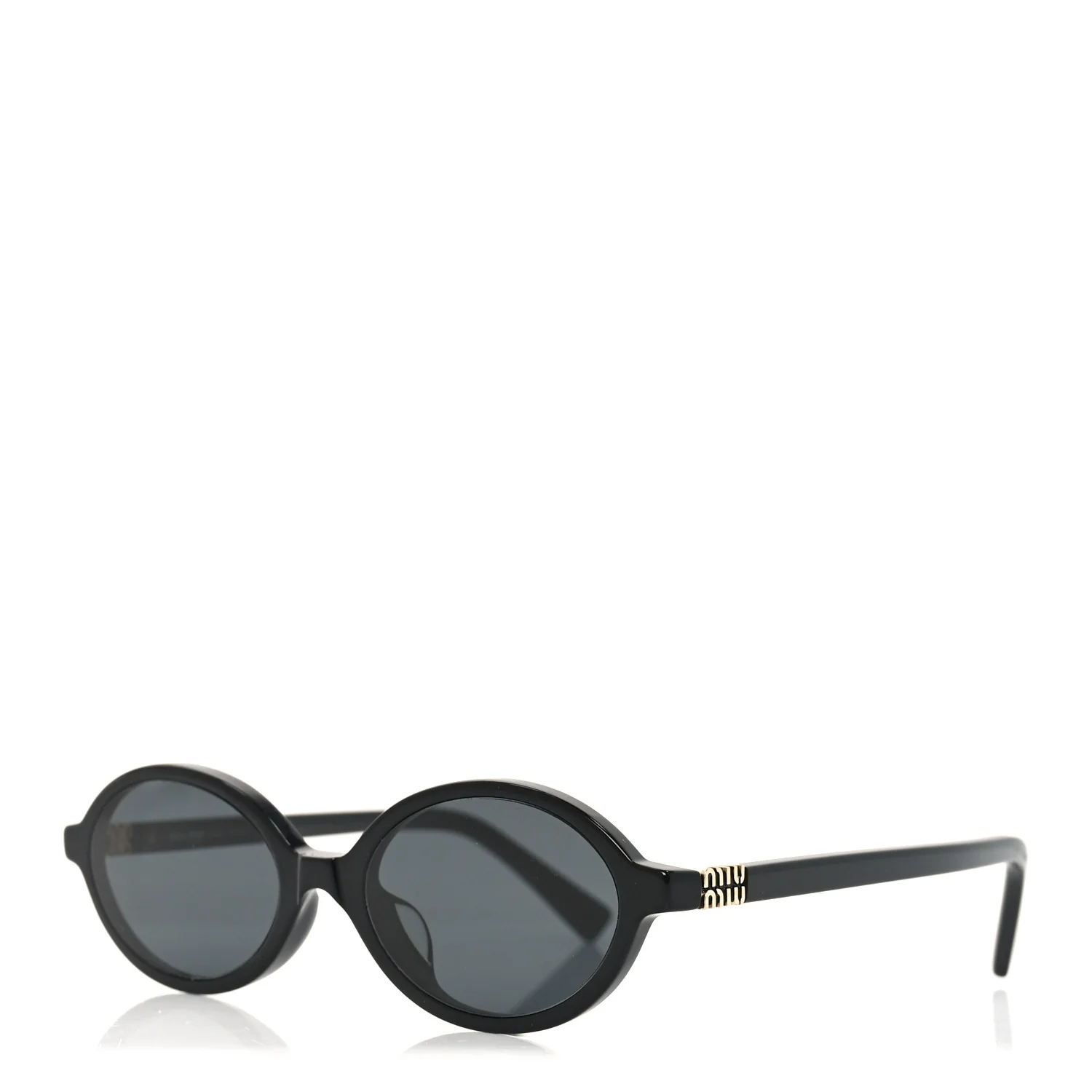 Acetate Oval Regard Sunglasses SMU04Z Black