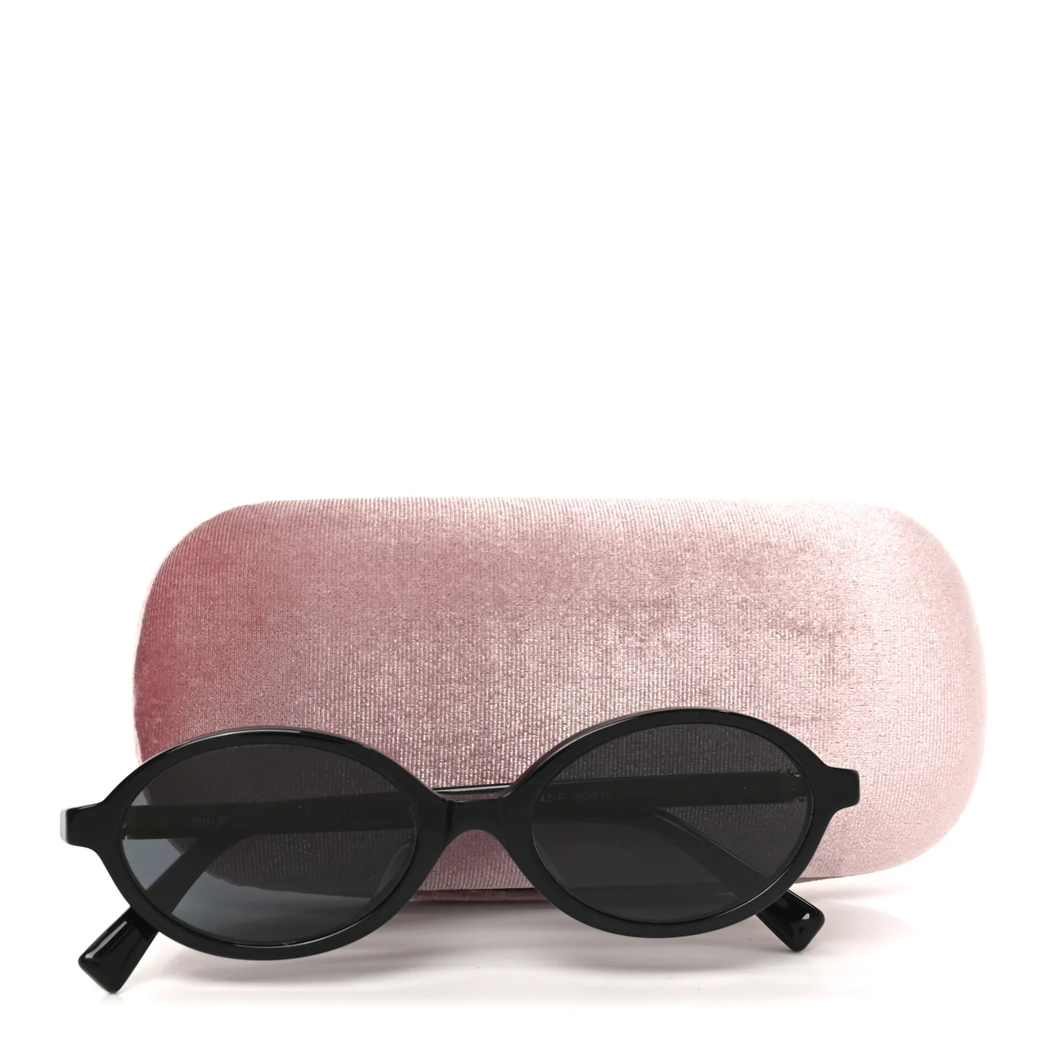 Acetate Oval Regard Sunglasses SMU04Z Black - Image 7