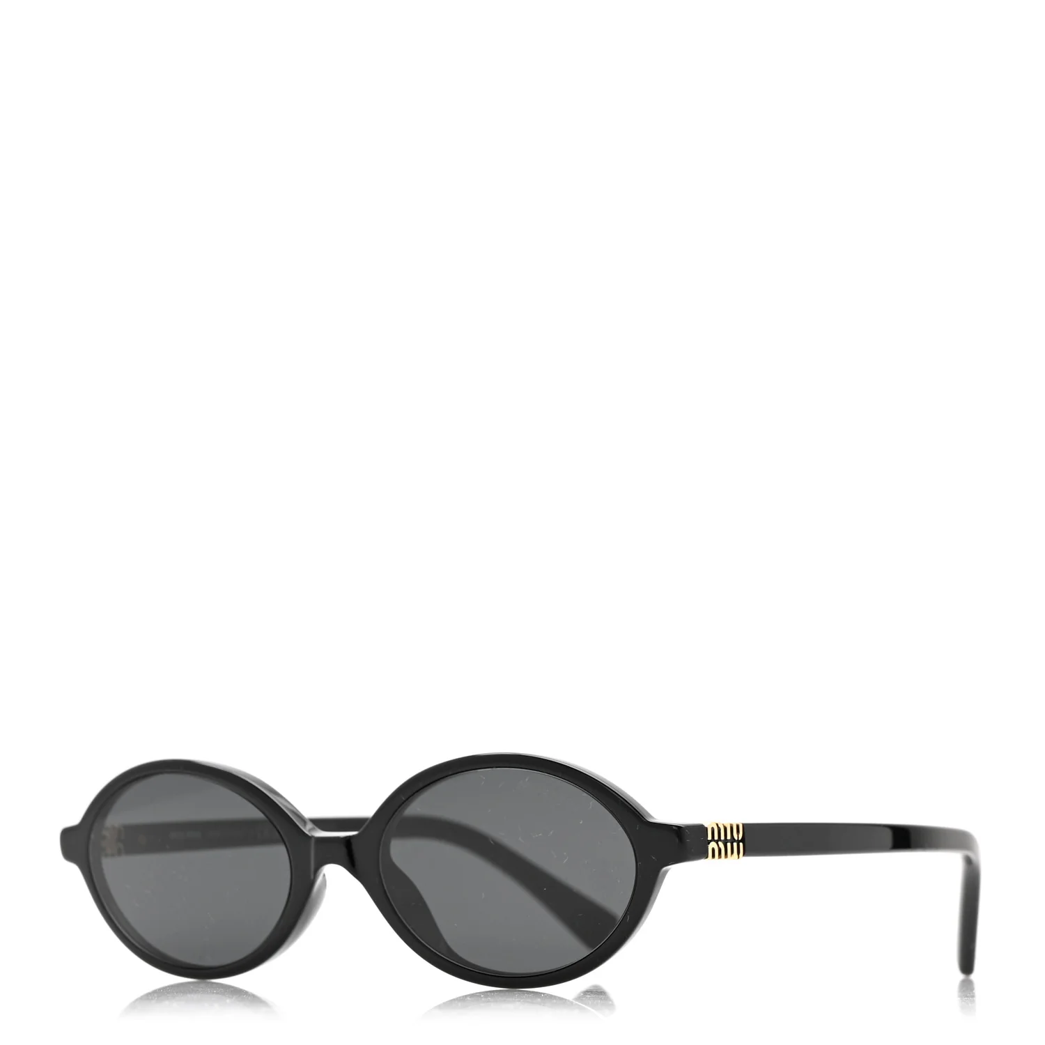 Acetate Oval Regard Sunglasses SMU04Z Black