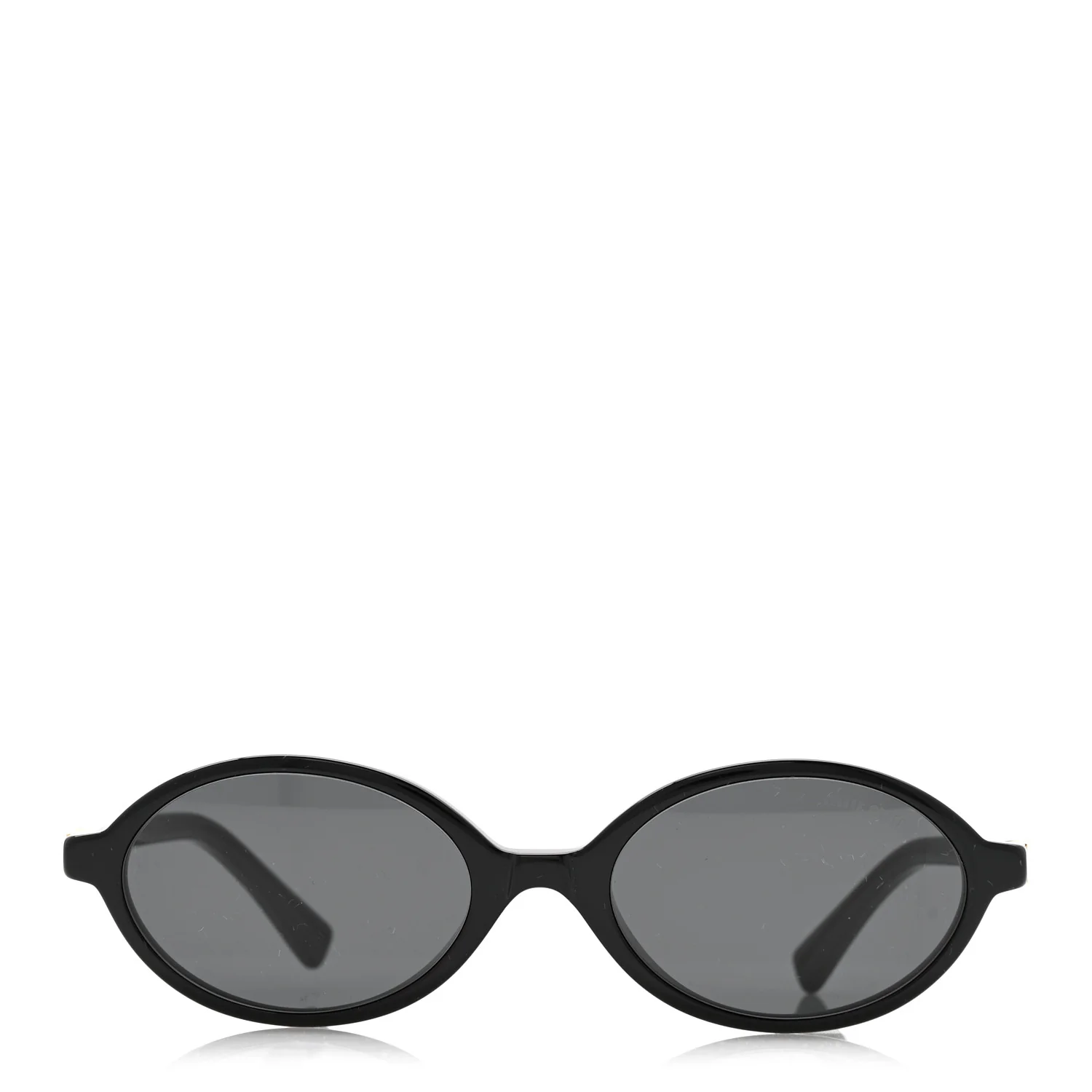 Acetate Oval Regard Sunglasses SMU04Z Black - Image 2