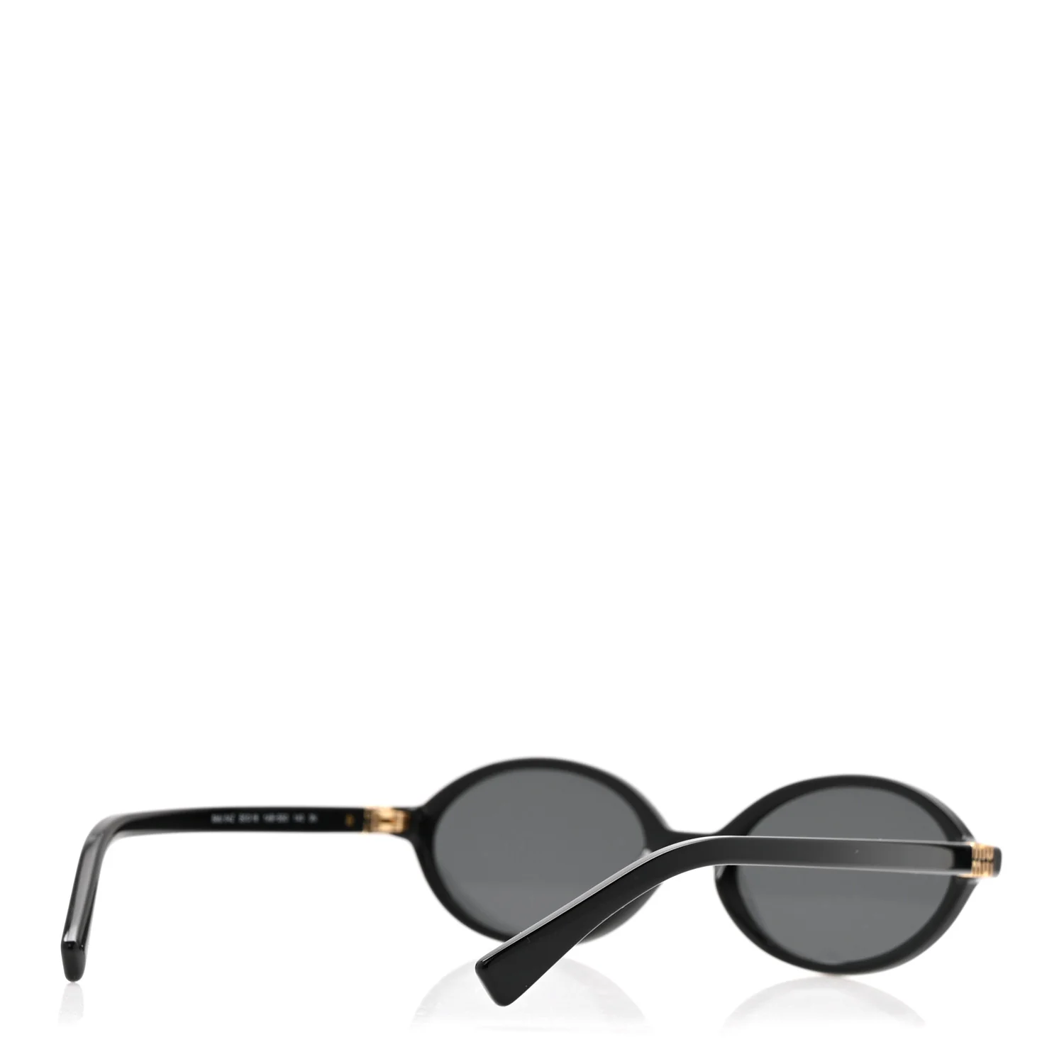 Acetate Oval Regard Sunglasses SMU04Z Black - Image 4