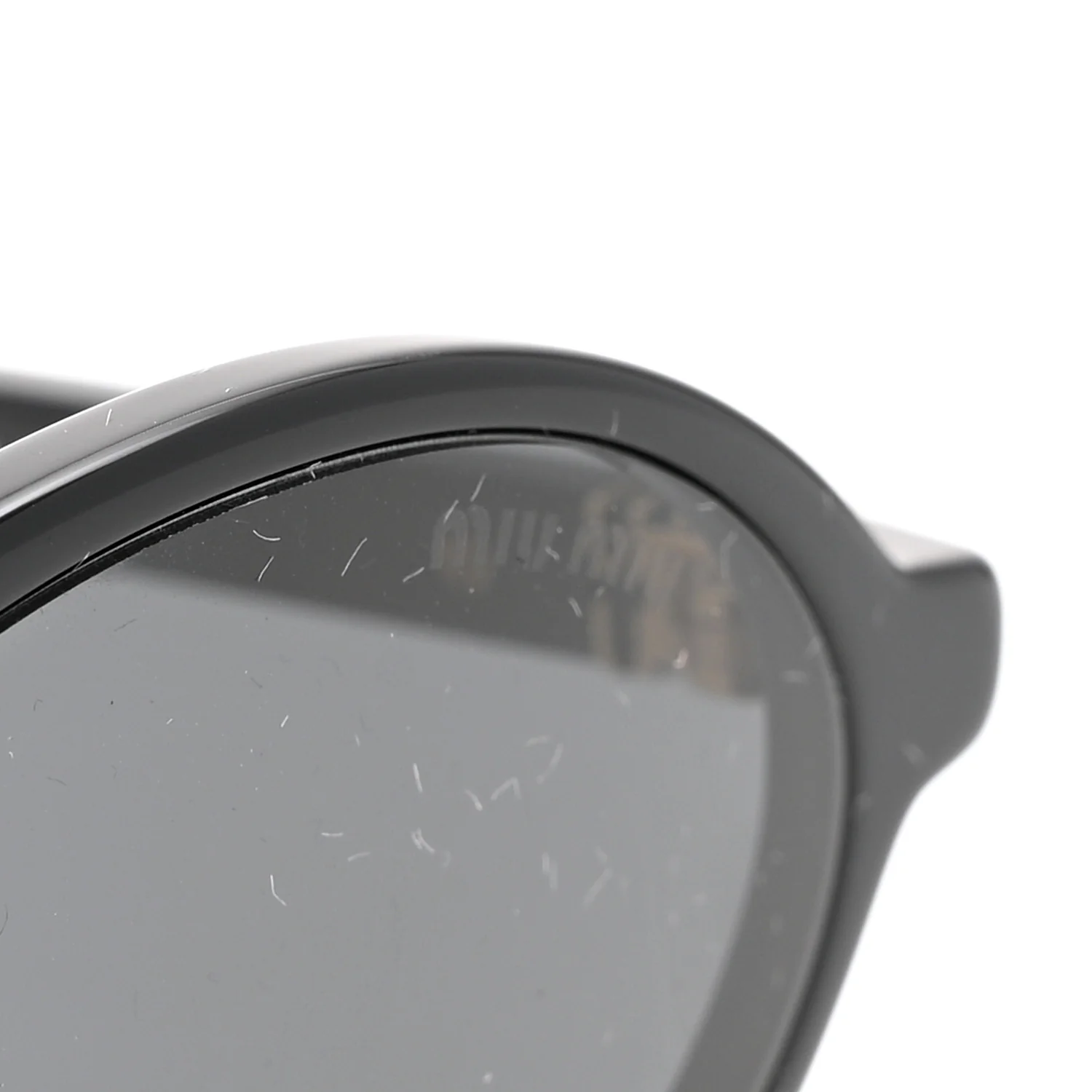 Acetate Oval Regard Sunglasses SMU04Z Black - Image 7