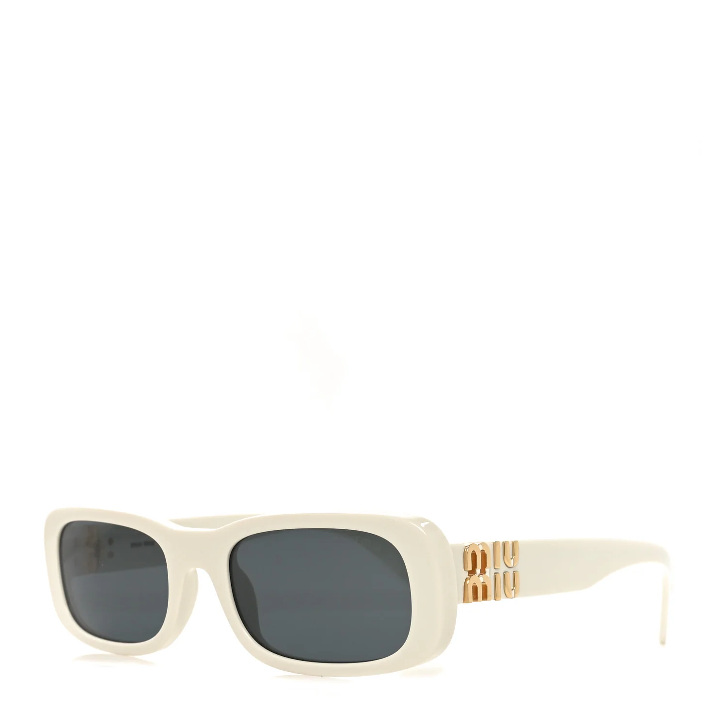 Acetate Rectangle Sunglasses SMU 08Z White