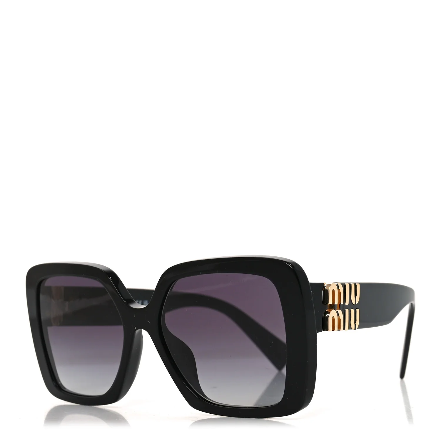 Acetate Rectangle Sunglasses SMU 10Y Black
