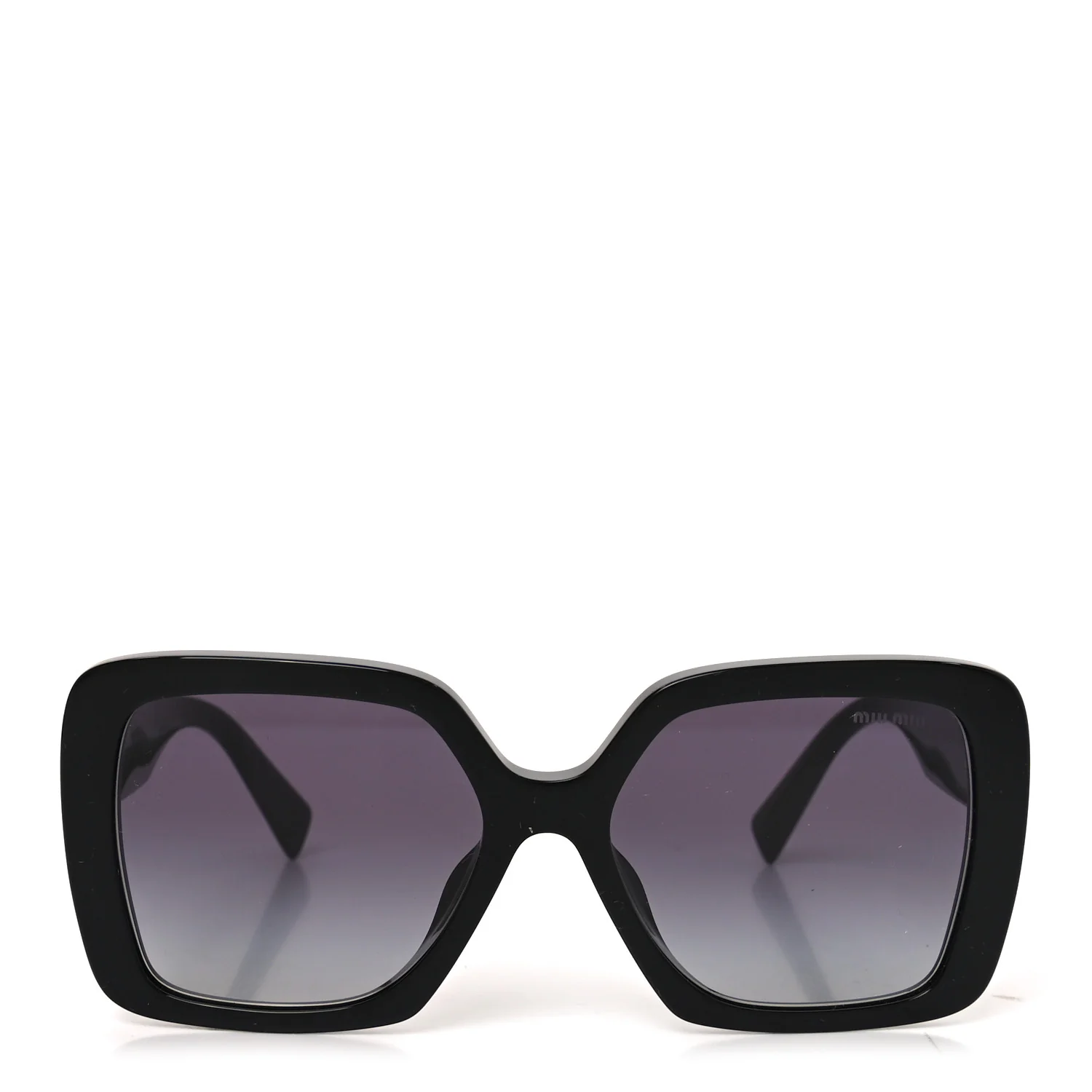 Acetate Rectangle Sunglasses SMU 10Y Black - Image 2