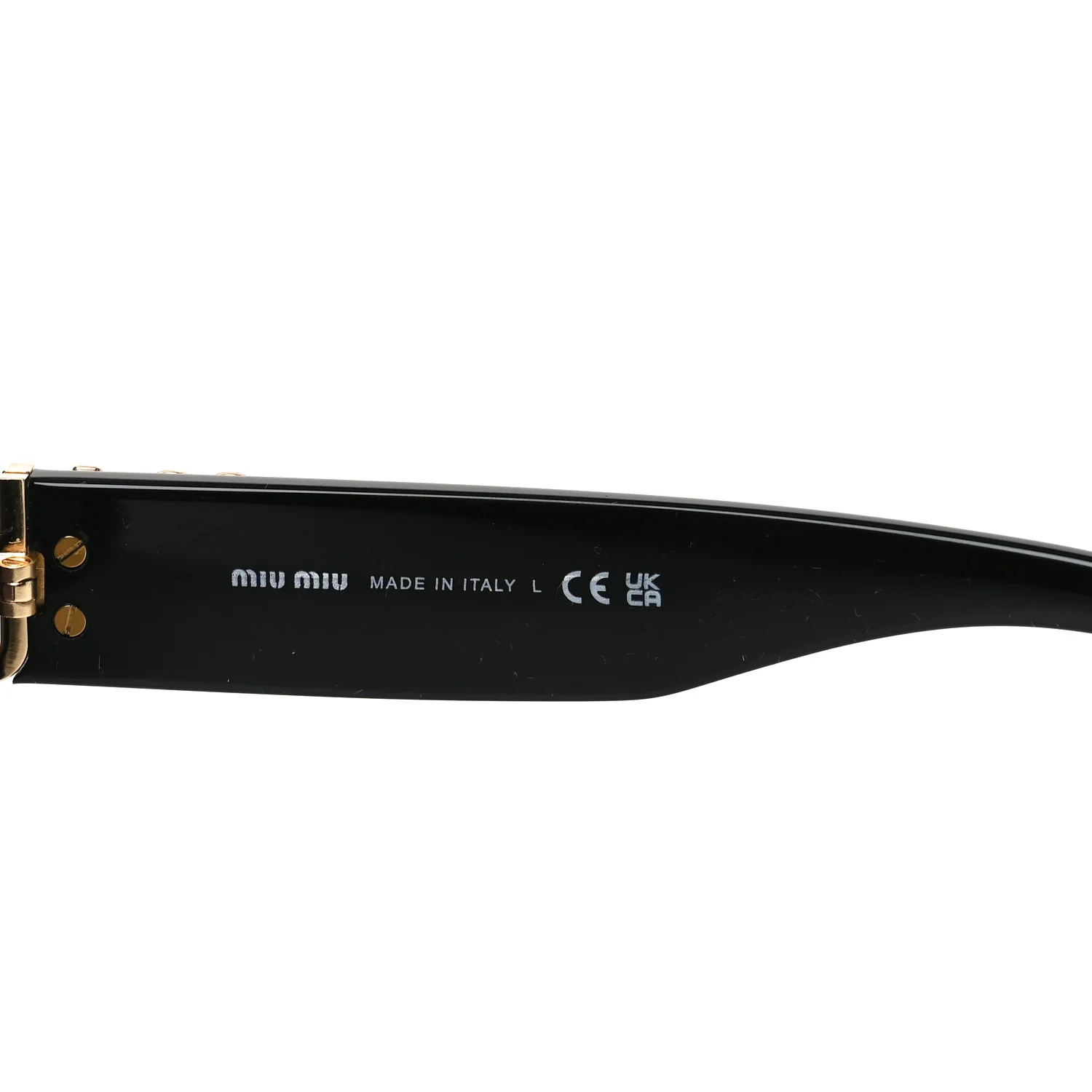 Acetate Rectangle Sunglasses SMU 10Y Black - Image 5