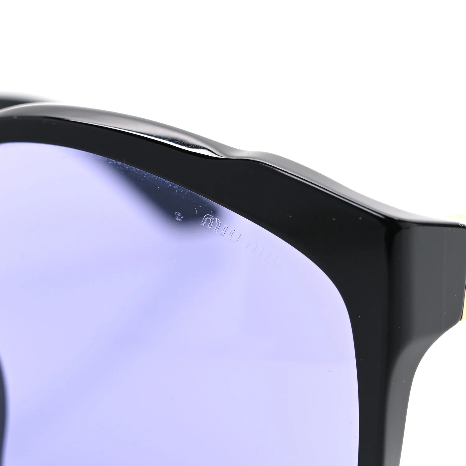 Acetate Square Sunglasses SMU A07 Black Violet - Image 7
