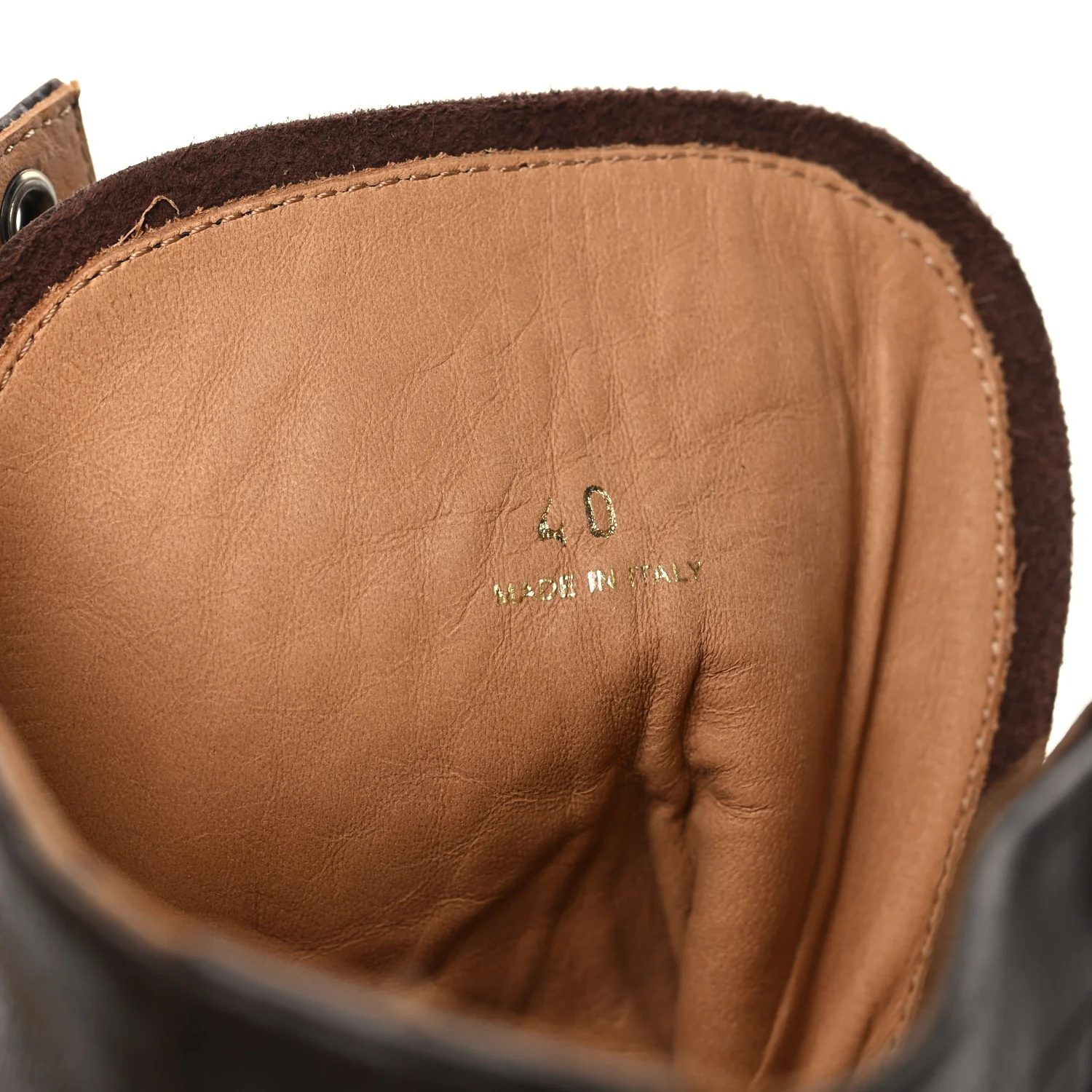 Antic Calfskin Laced Booties 40 Cacao - Image 6