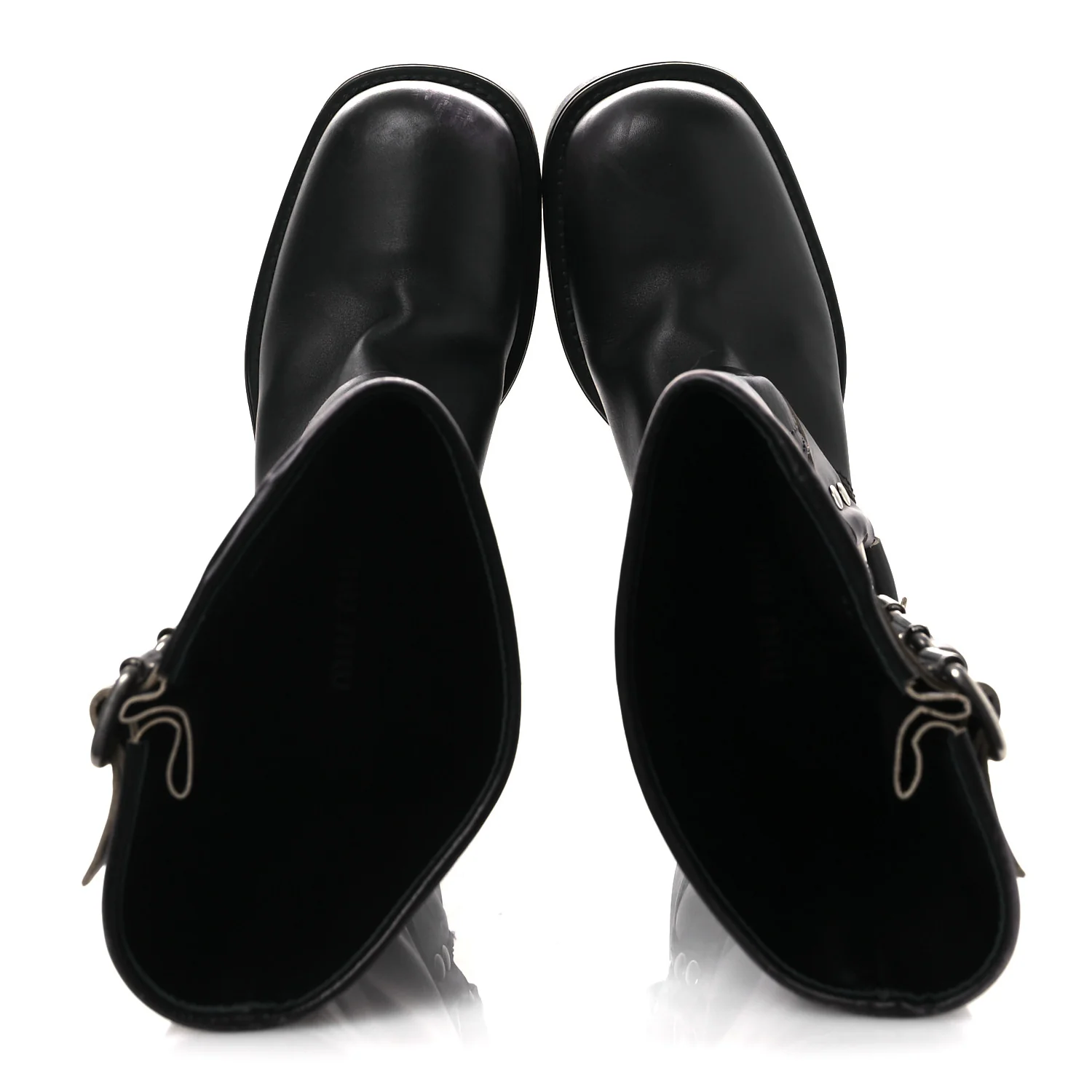 Calfskin Harness Boots 40 Black - Image 2