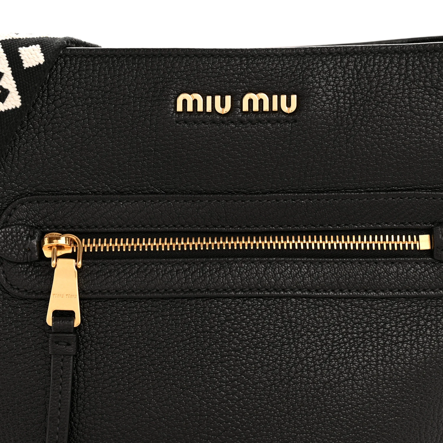Calfskin Madras Shoulder Bag Black - Image 8