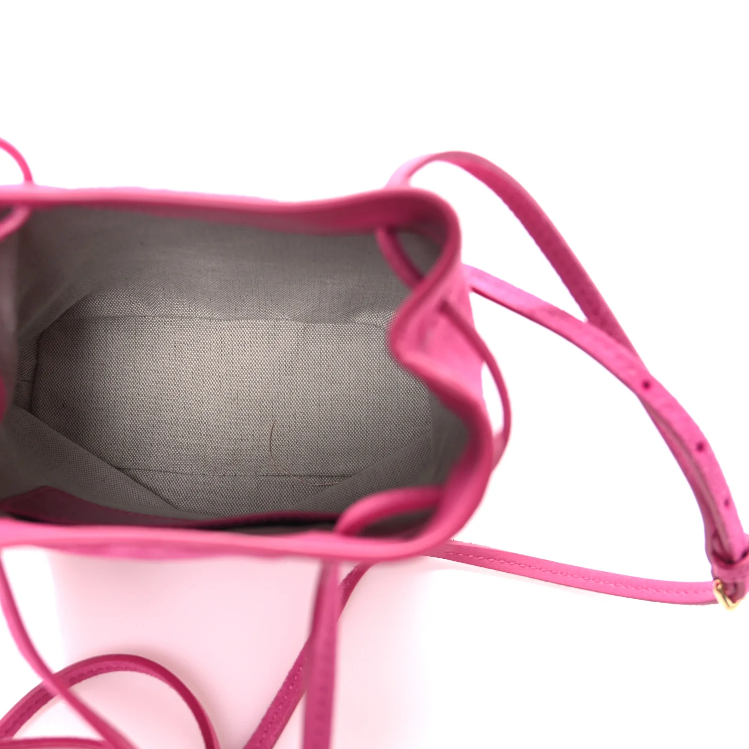Camoscio Mini Drawstring Bag Fuxia - Image 5