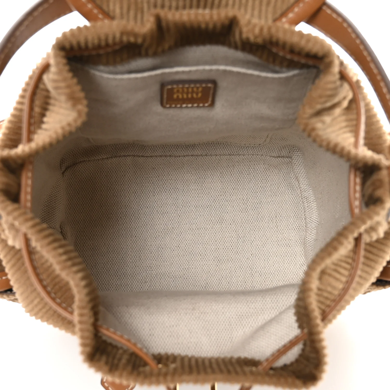 Corduroy Soft Mini Backpack Cannella - Image 5