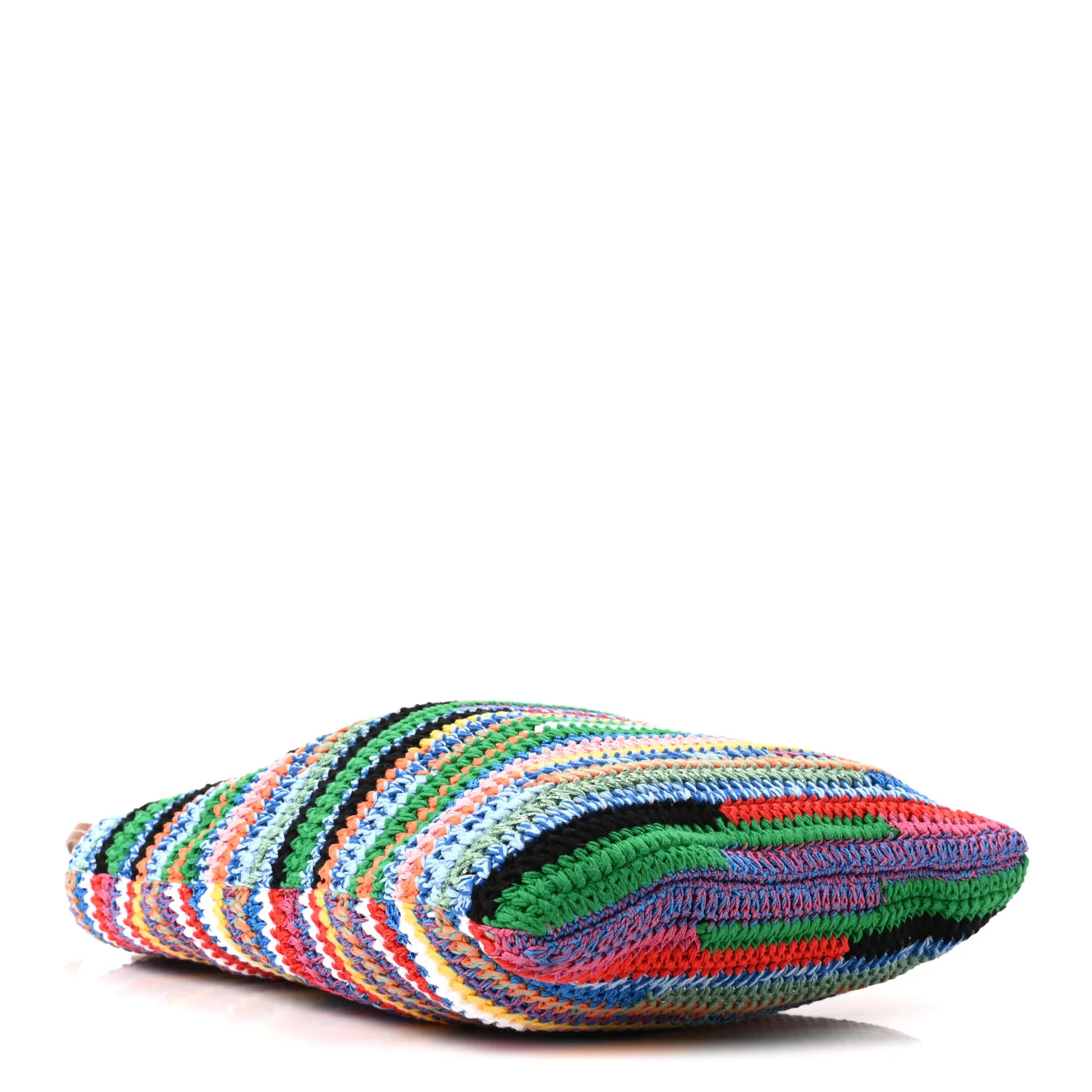 Cotton Crochet Stripe Vertical Tote Bag Multicolor - Image 4