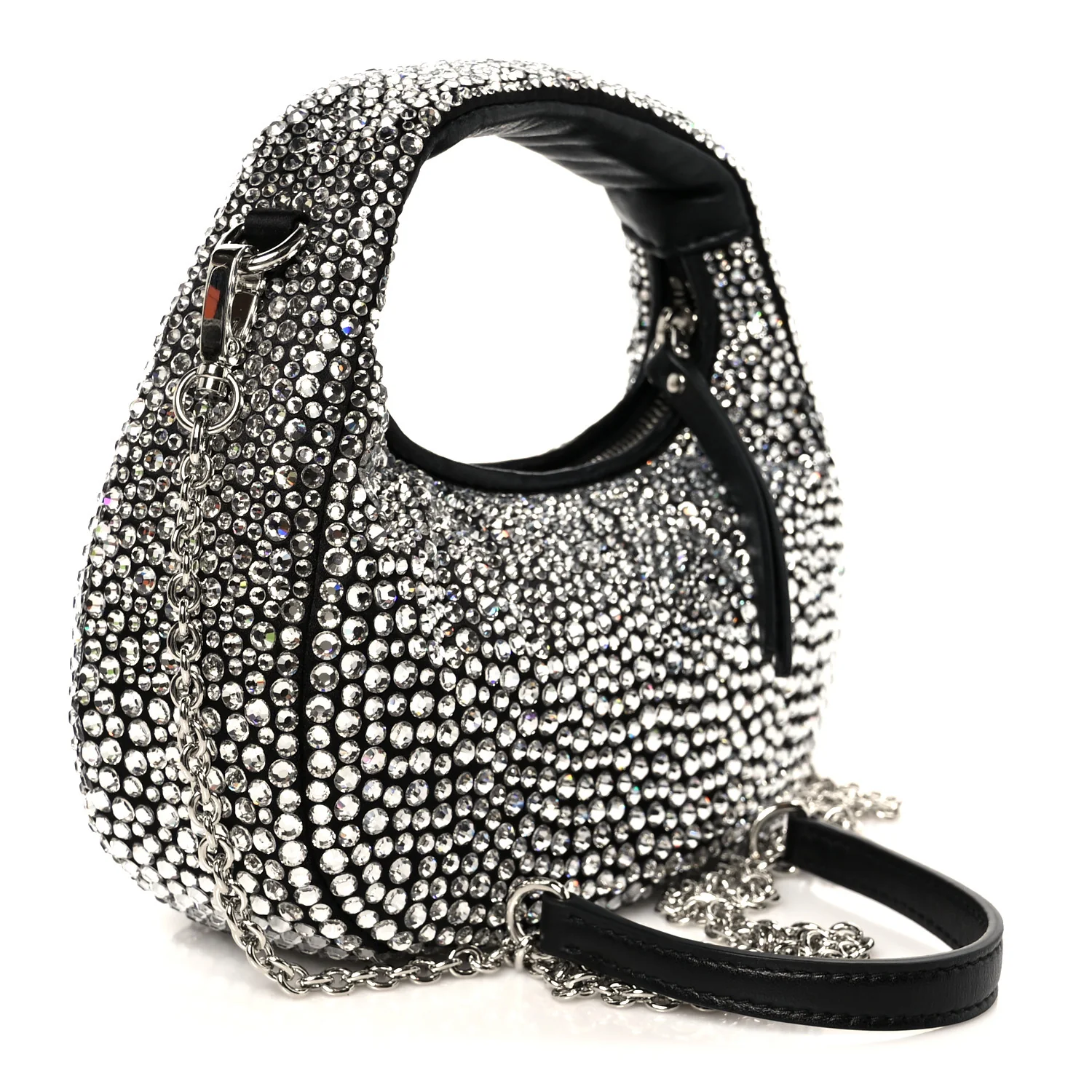 Crystal Silk Starlight Mini Wander Hobo Black - Image 3
