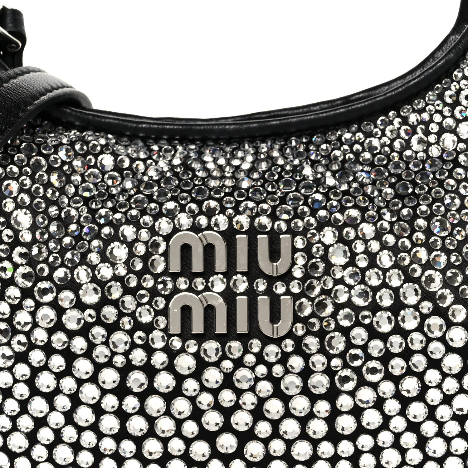 Crystal Silk Starlight Mini Wander Hobo Black - Image 8