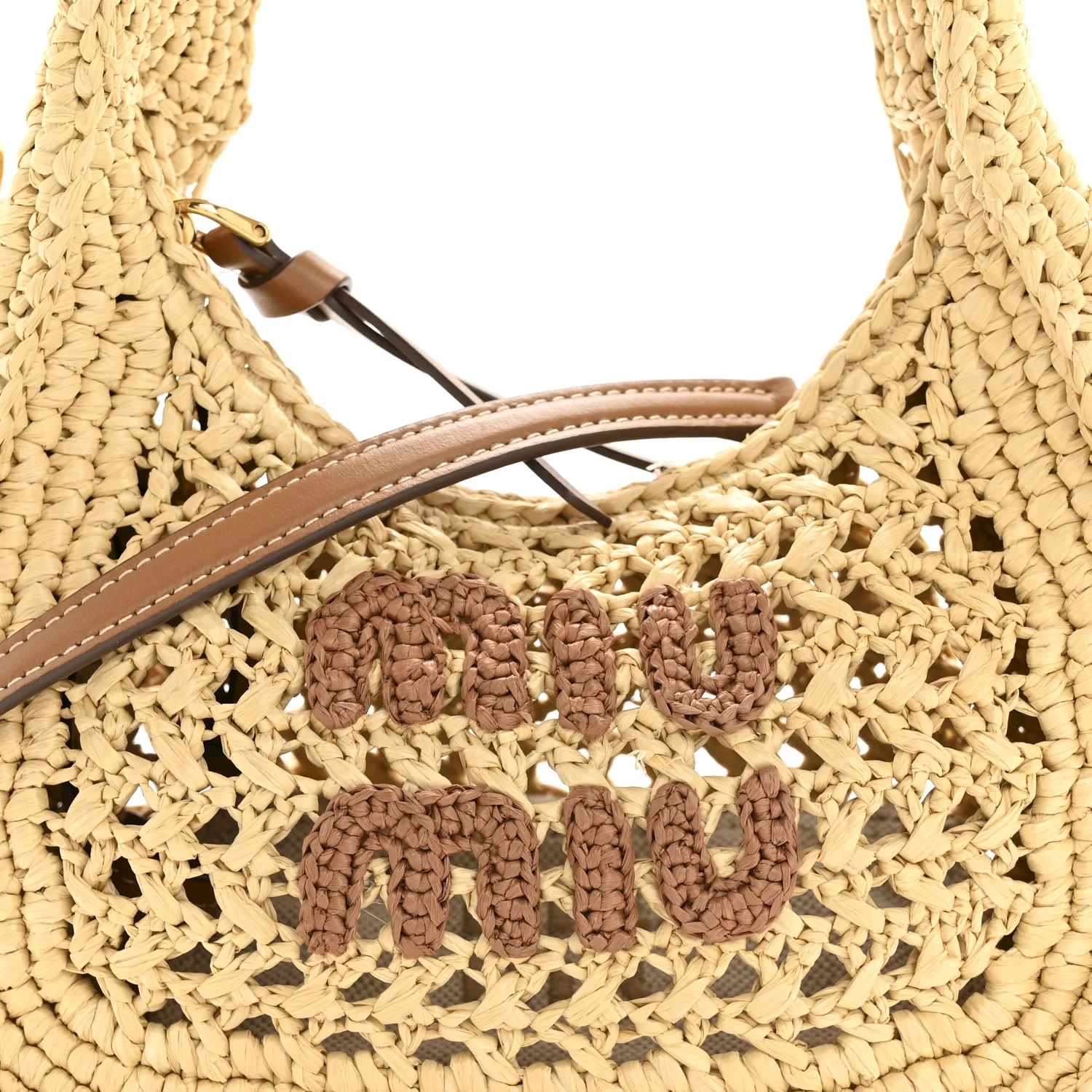 Fabric Crochet Wander Hobo Beige Khaki - Image 9