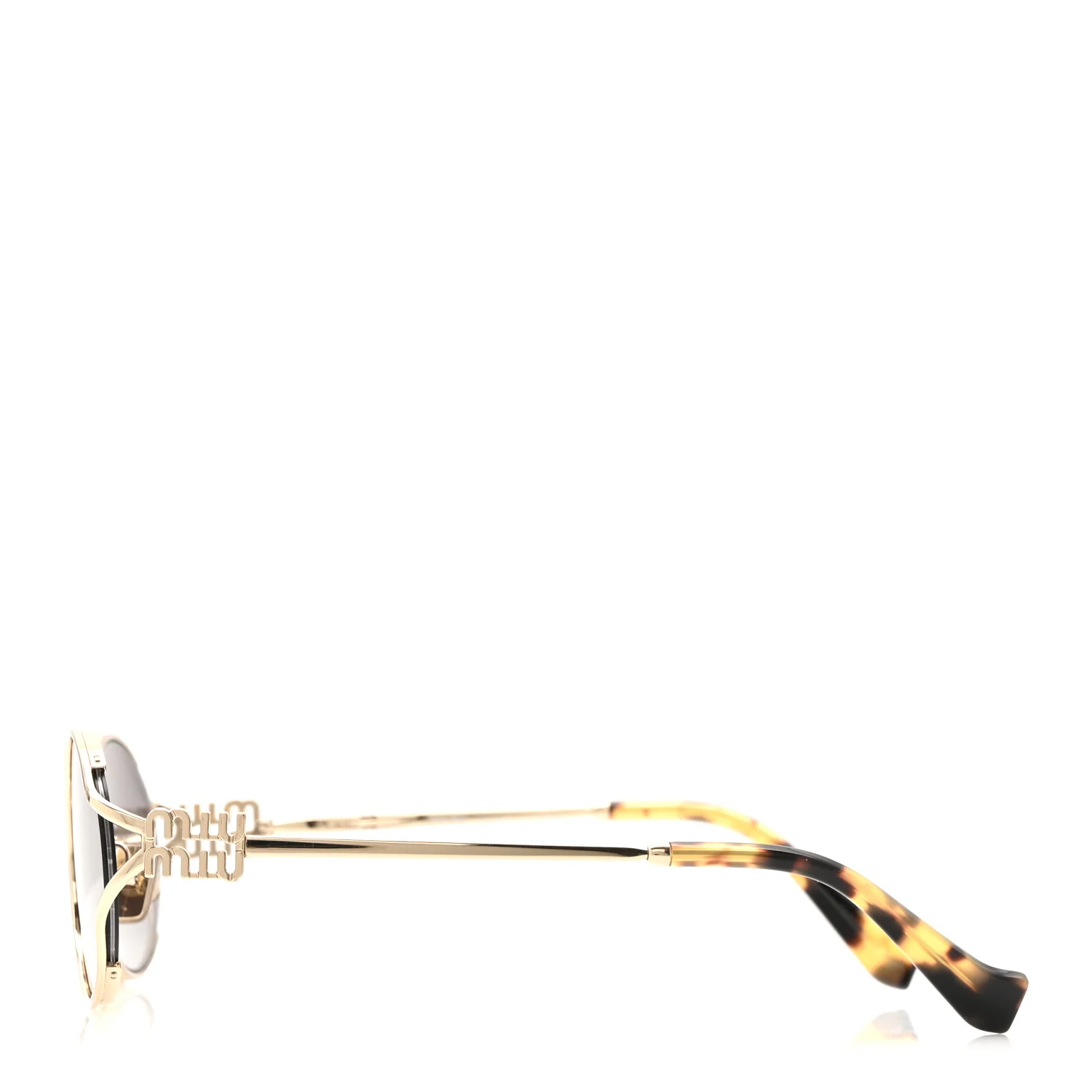 Metal Oval Sunglasses SMU52Y Black Silver - Image 5