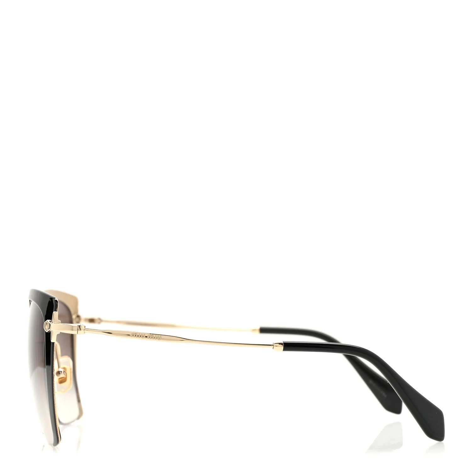 Metal Square Sunglasses SMU 52R Black Gold - Image 11