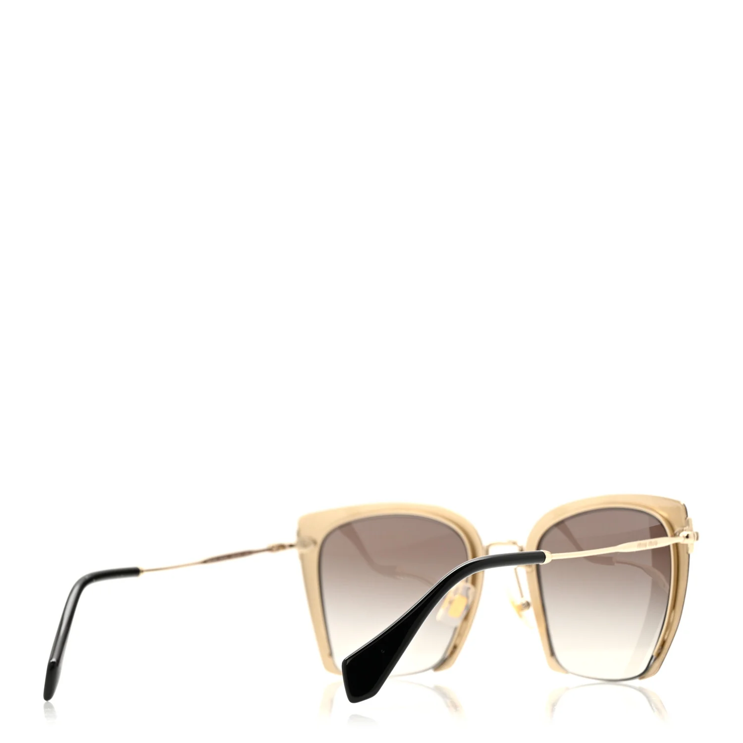 Metal Square Sunglasses SMU 52R Black Gold - Image 13