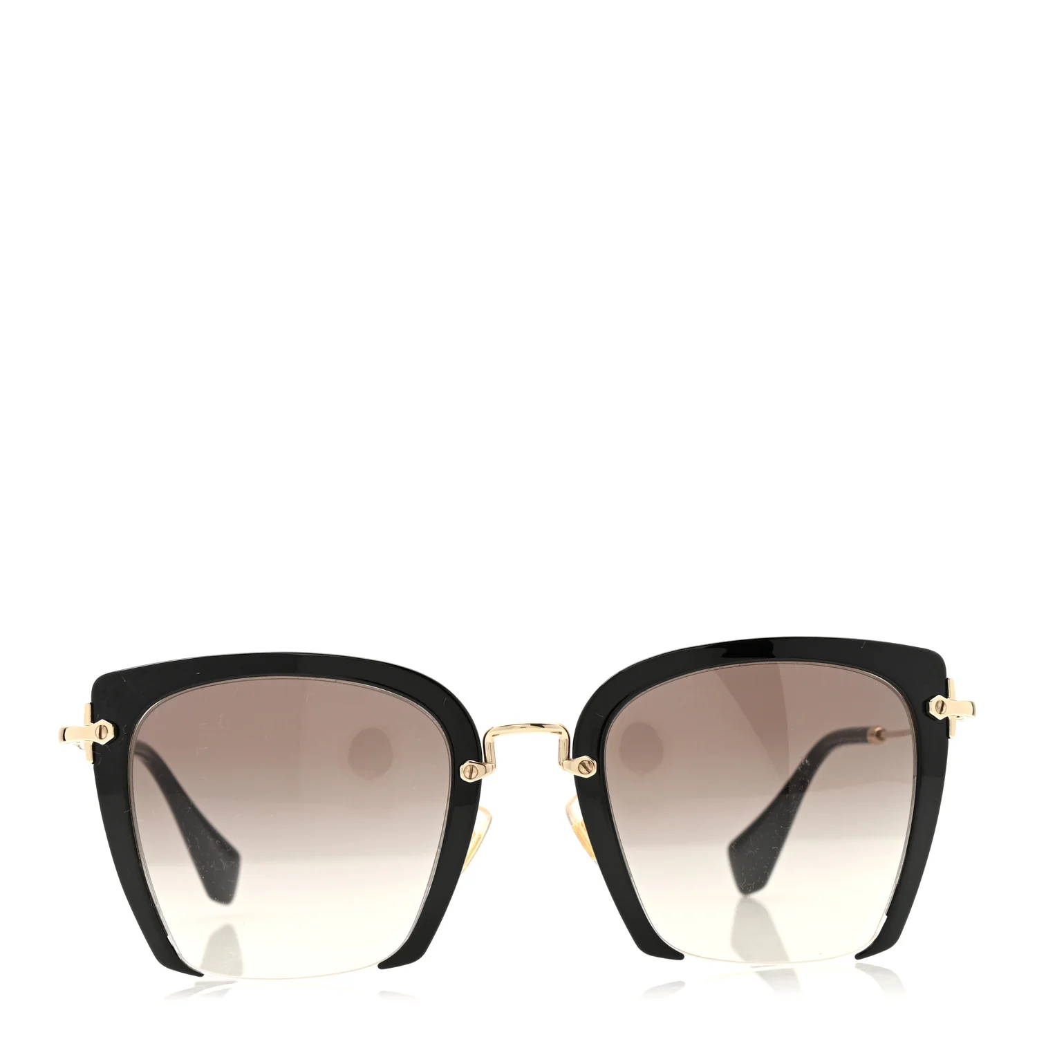 Metal Square Sunglasses SMU 52R Black Gold - Image 6