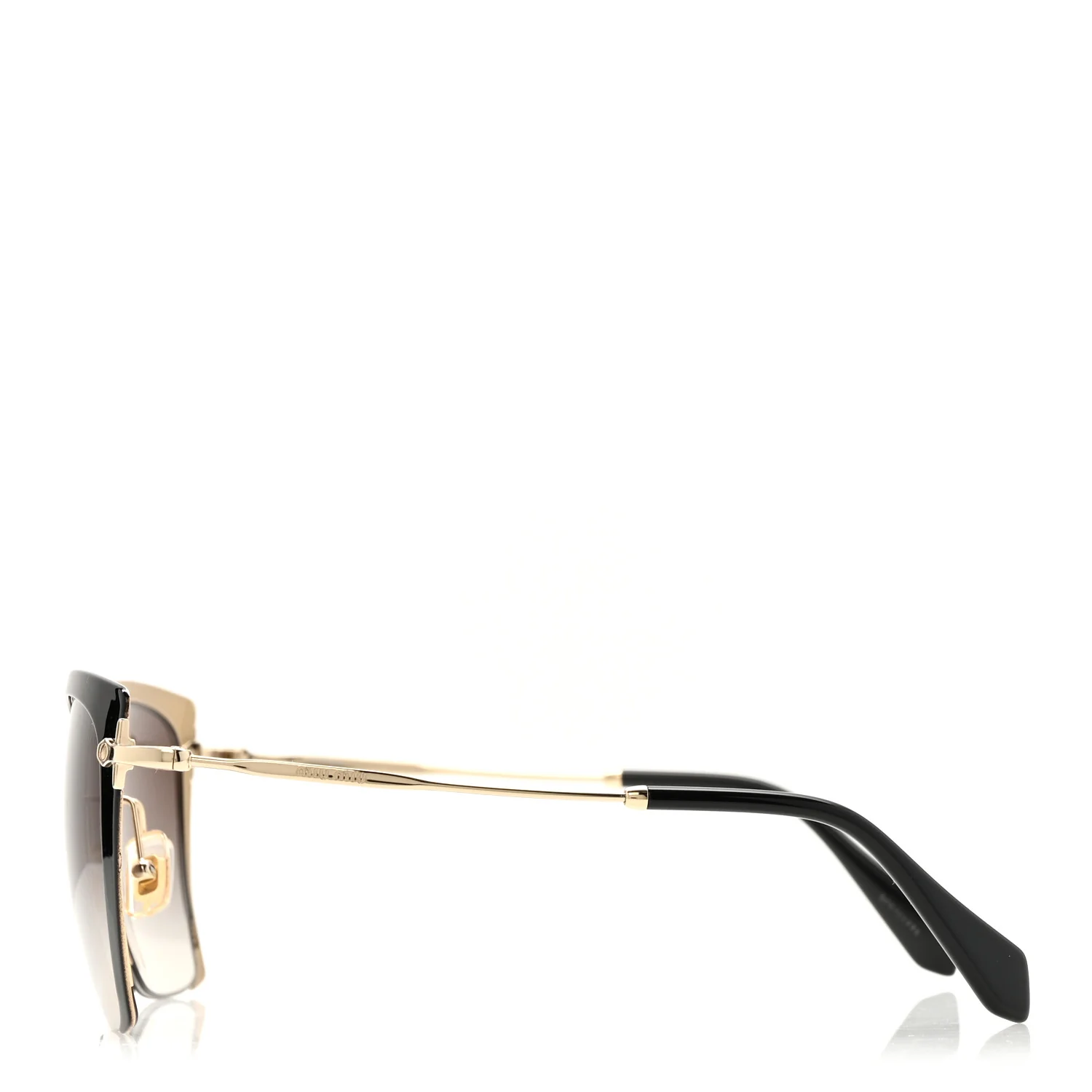Metal Square Sunglasses SMU 52R Black Gold - Image 8