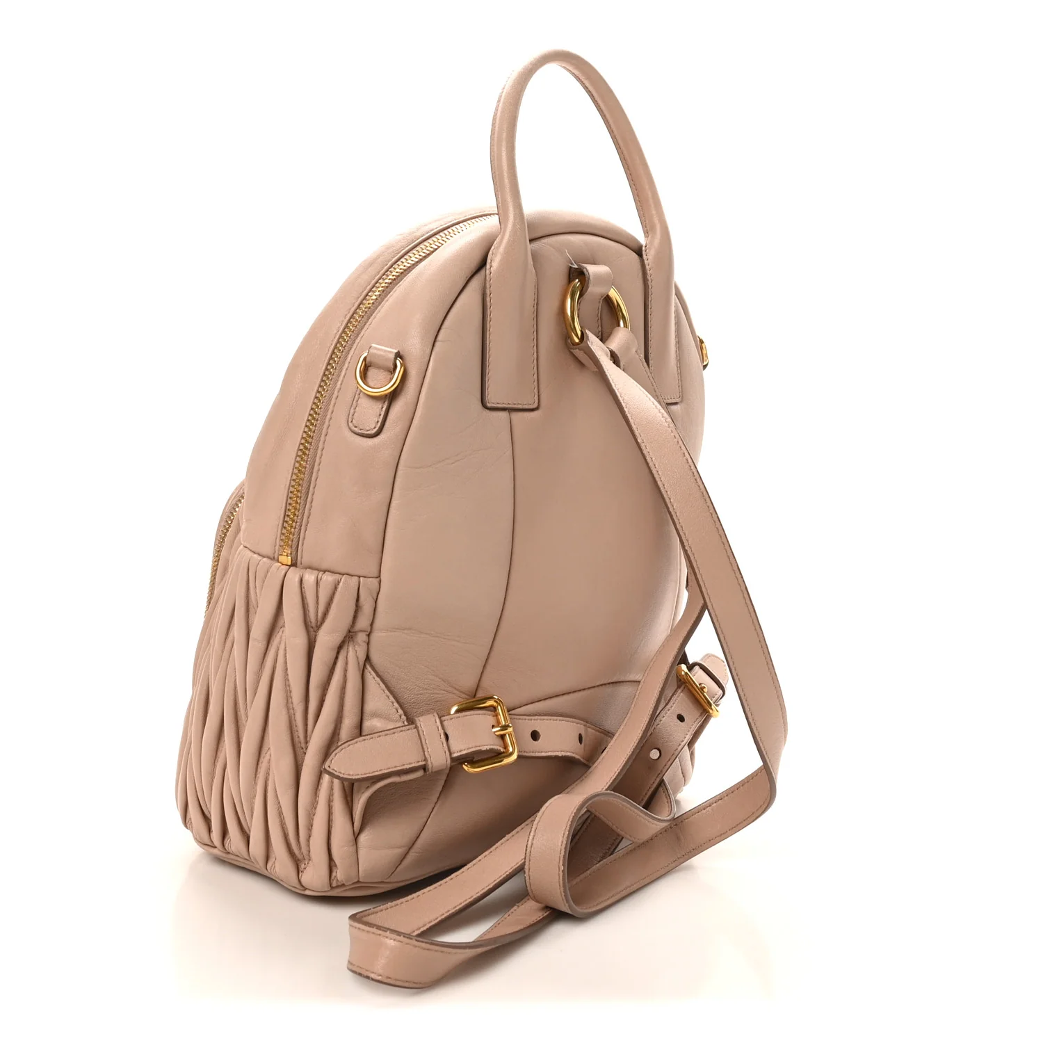 Nappa Matelasse Backpack Cammeo - Image 3