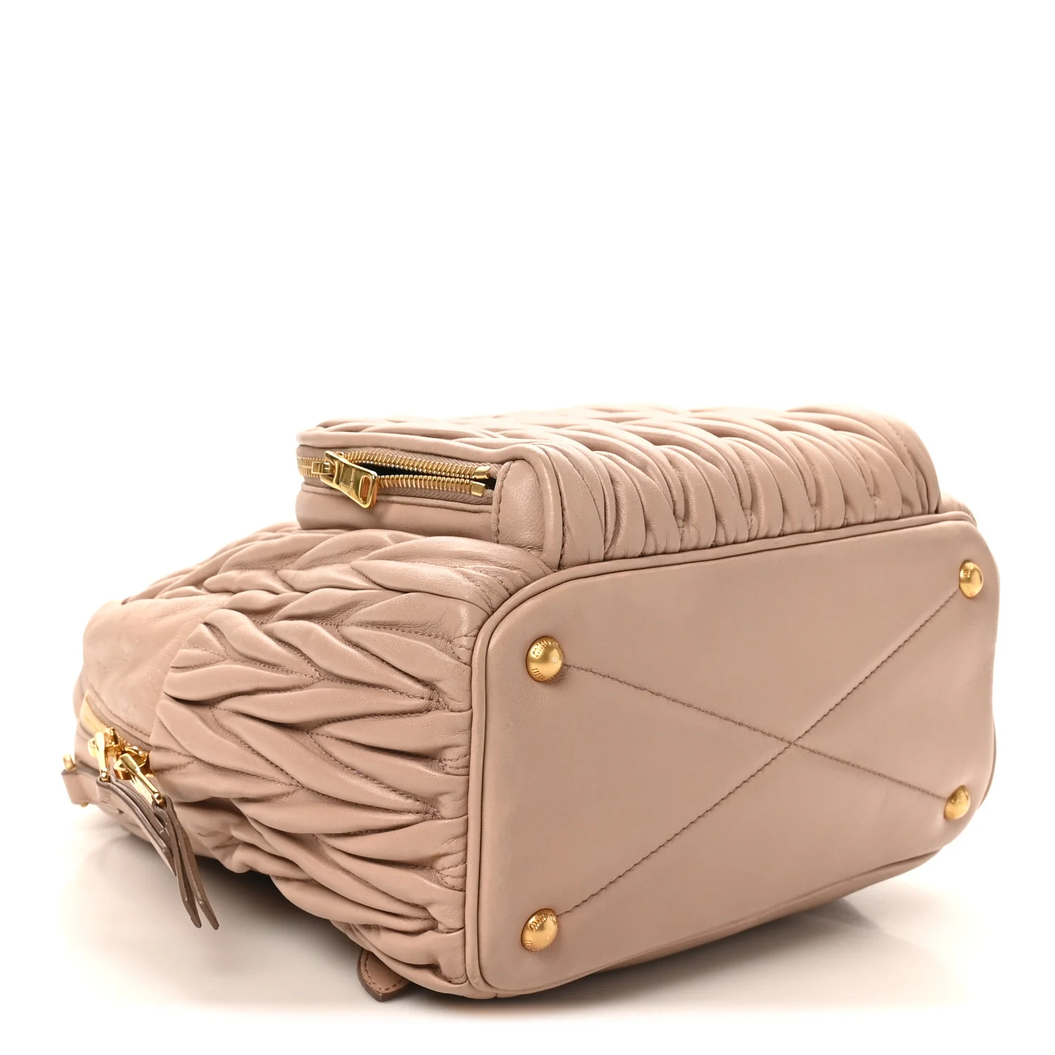Nappa Matelasse Backpack Cammeo - Image 4